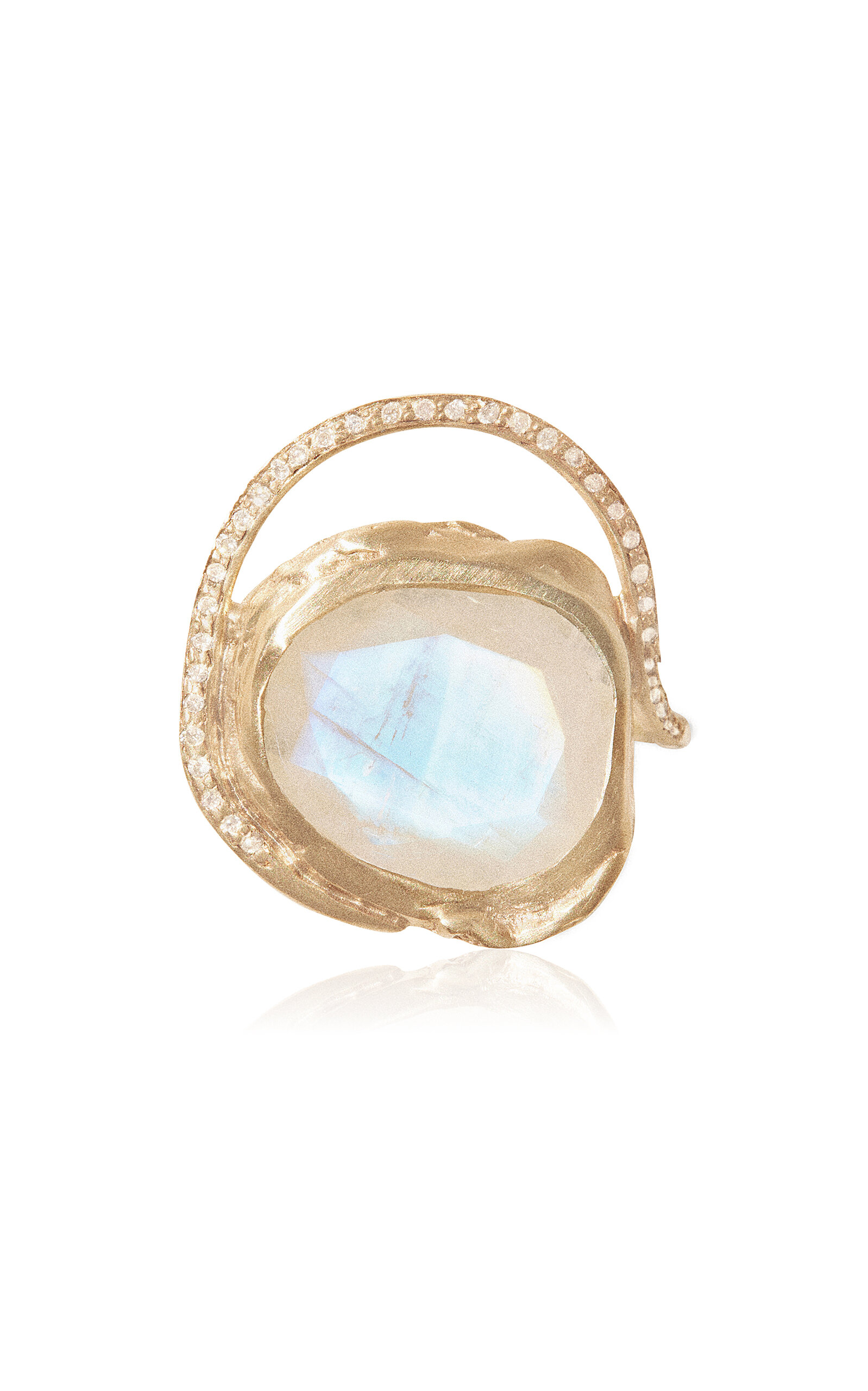 9Kt Yellow Gold Gaia Ring Moostone