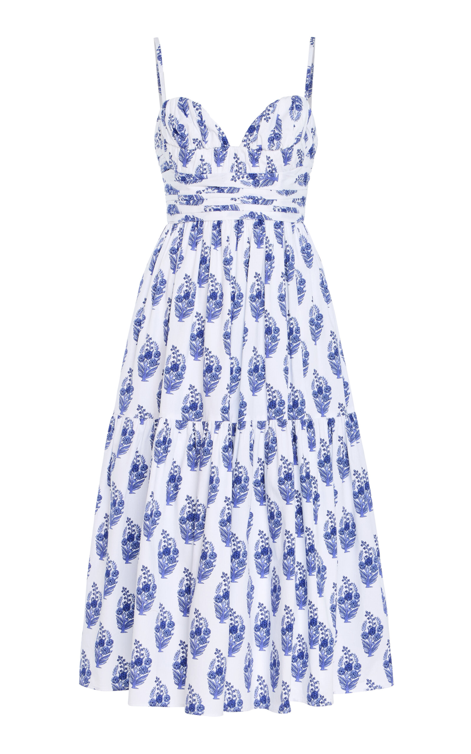 Carolina Herrera Exclusive Riviera Printed Cotton Midi Dress