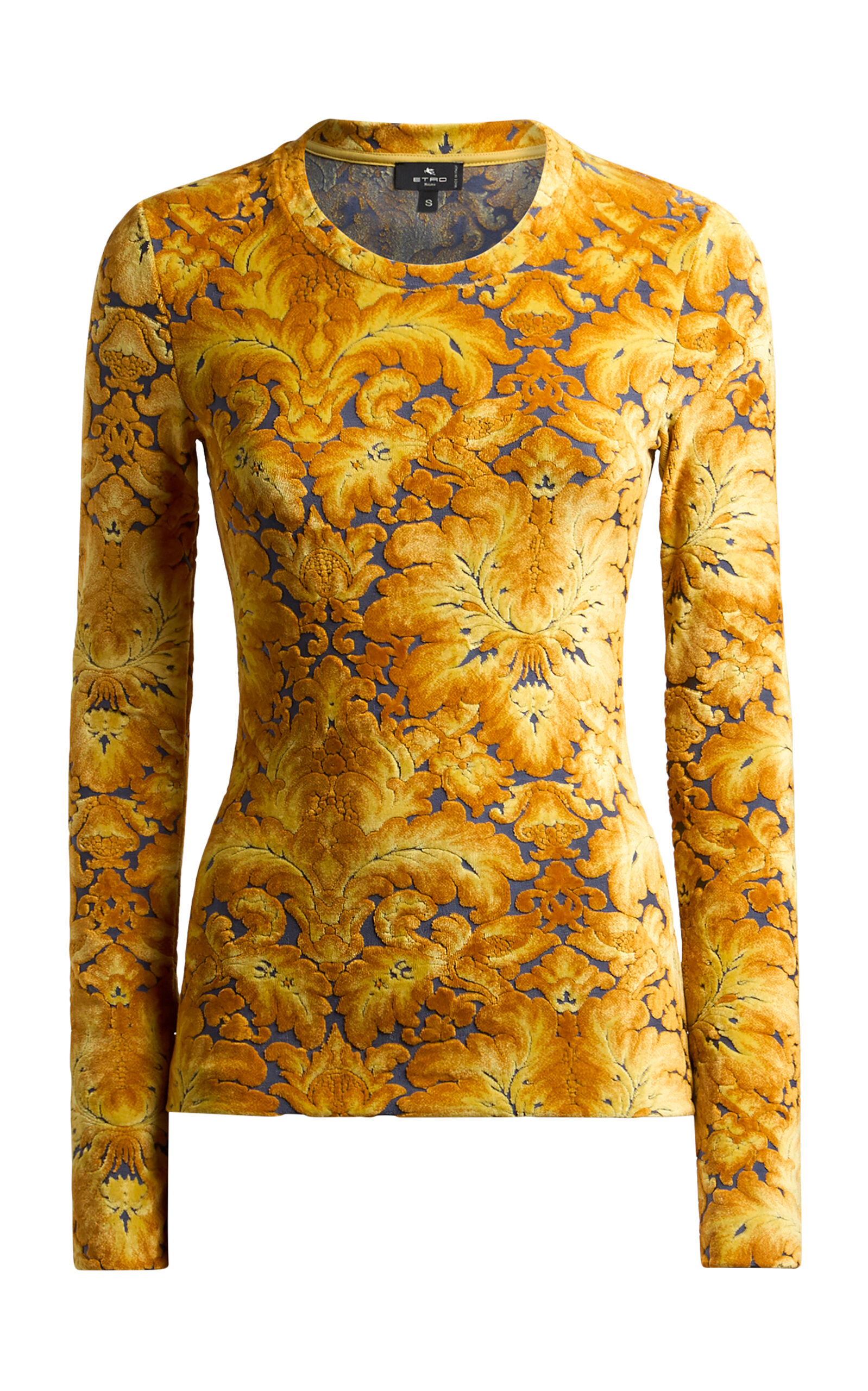 Etro Printed Jersey Top - Yellow - XS
