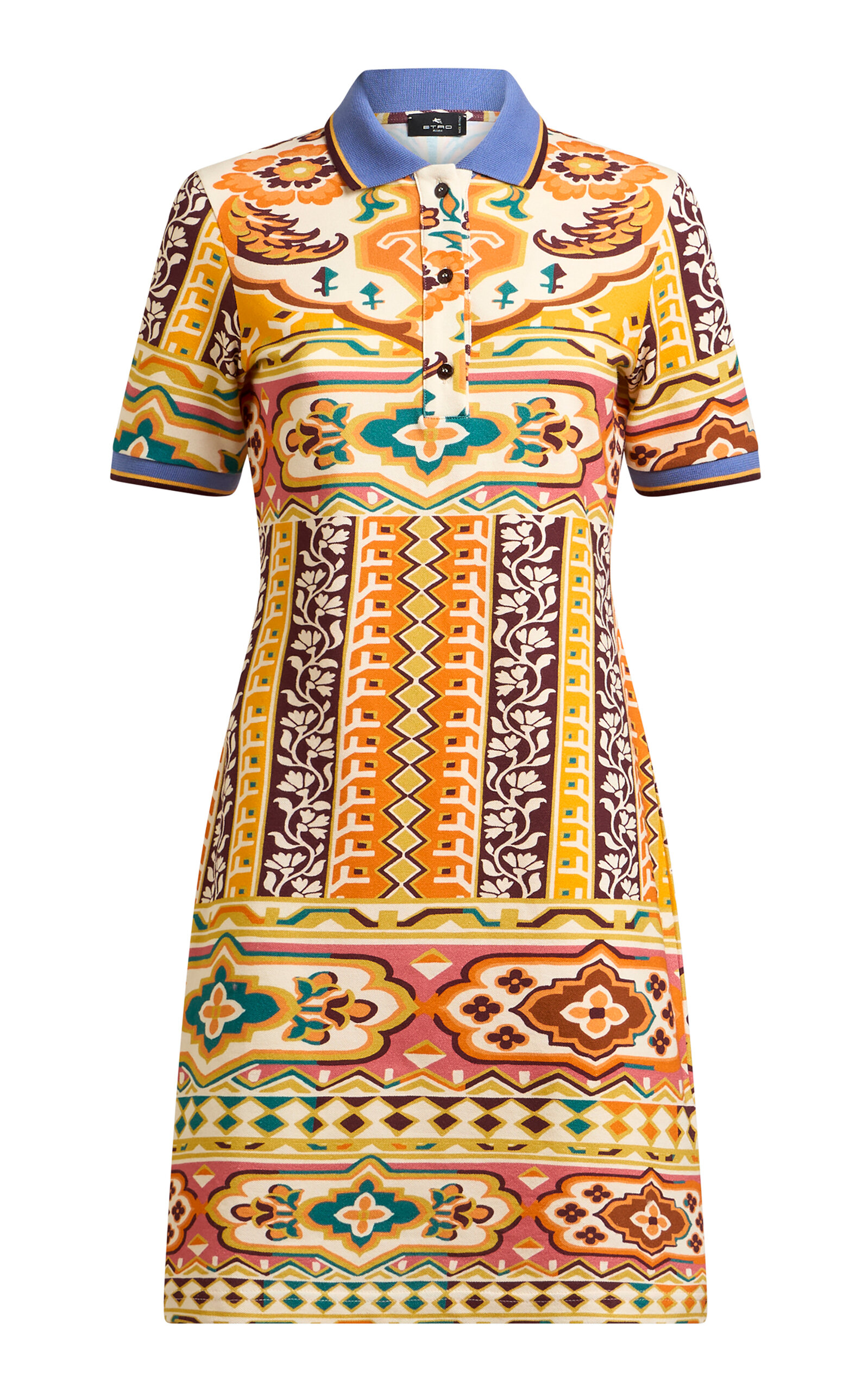 Etro Stretch-Cotton Polo Mini Dress