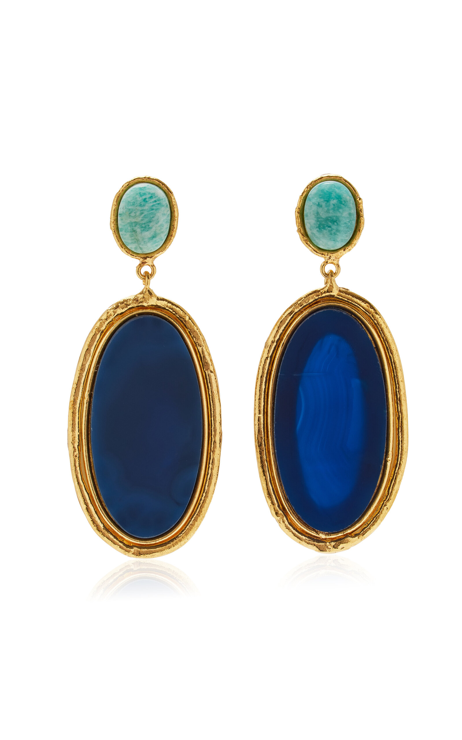 Sylvia Toledano Dakota 22K Gold-Plated Earrings - Blue - OS - Moda Operandi - Women's Jewelry And Watches