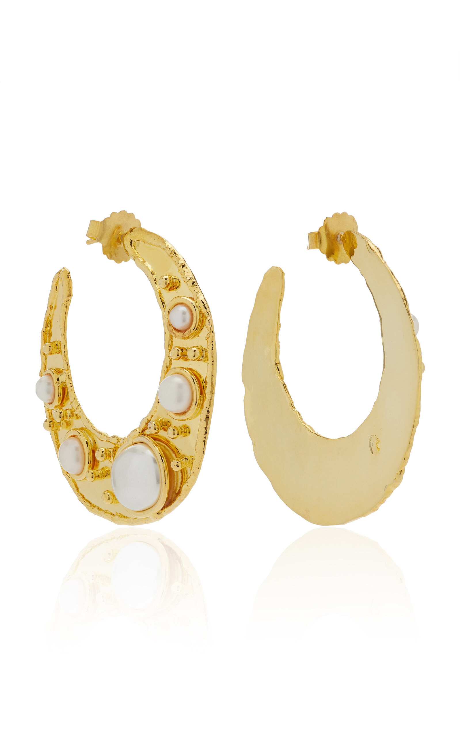 Byzance 22K Gold-Plated Pearl Earrings