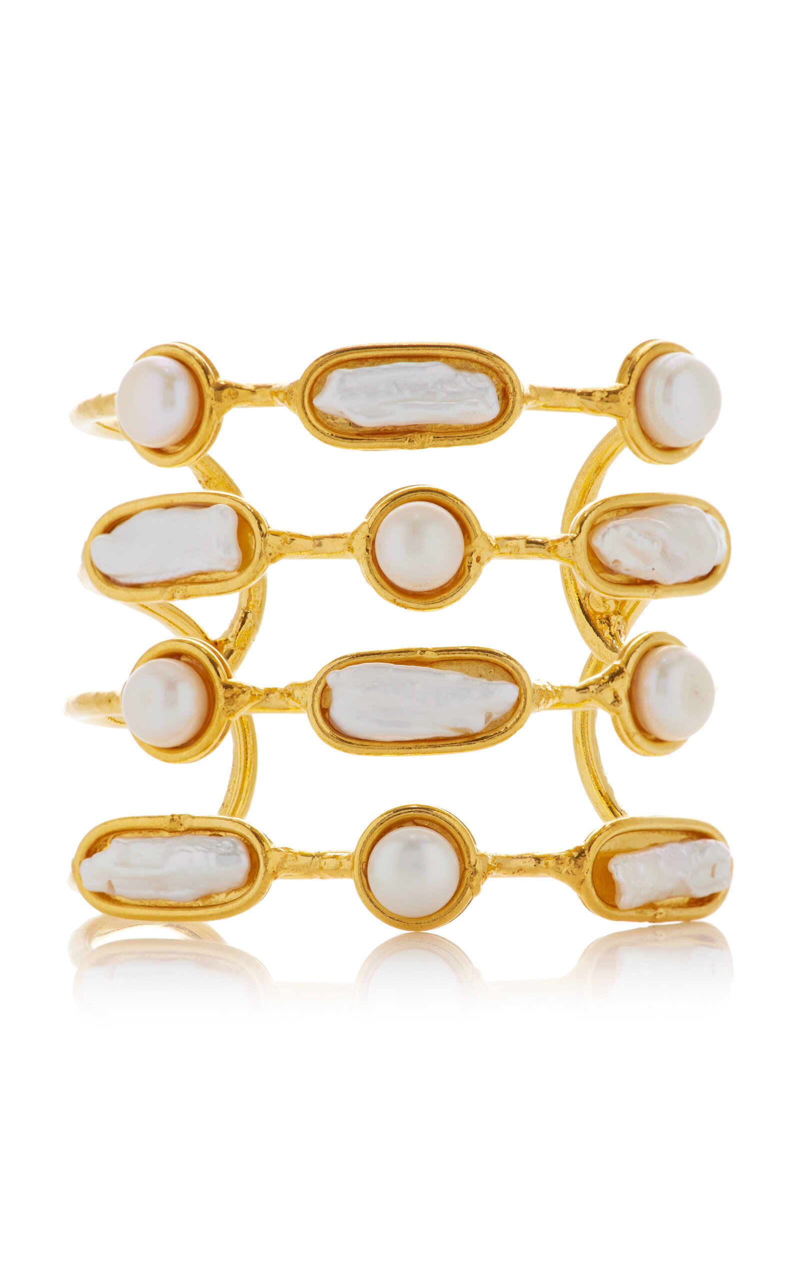 Grace 22K Gold-Plated Pearl Bracelet