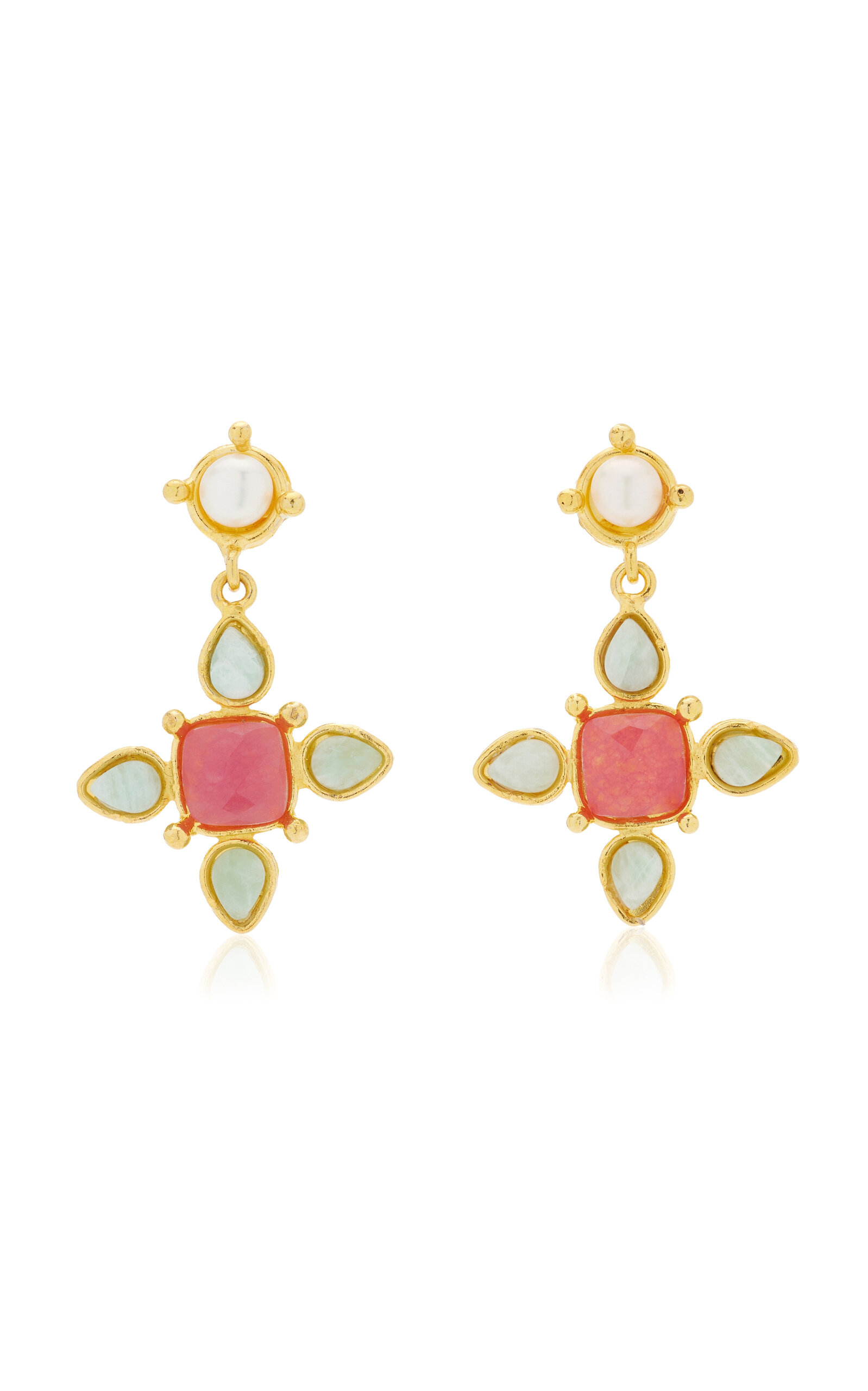 Sylvia Toledano Medicis II 22K Gold-Plated Multi-Stone Earrings - Gold - OS - Moda Operandi