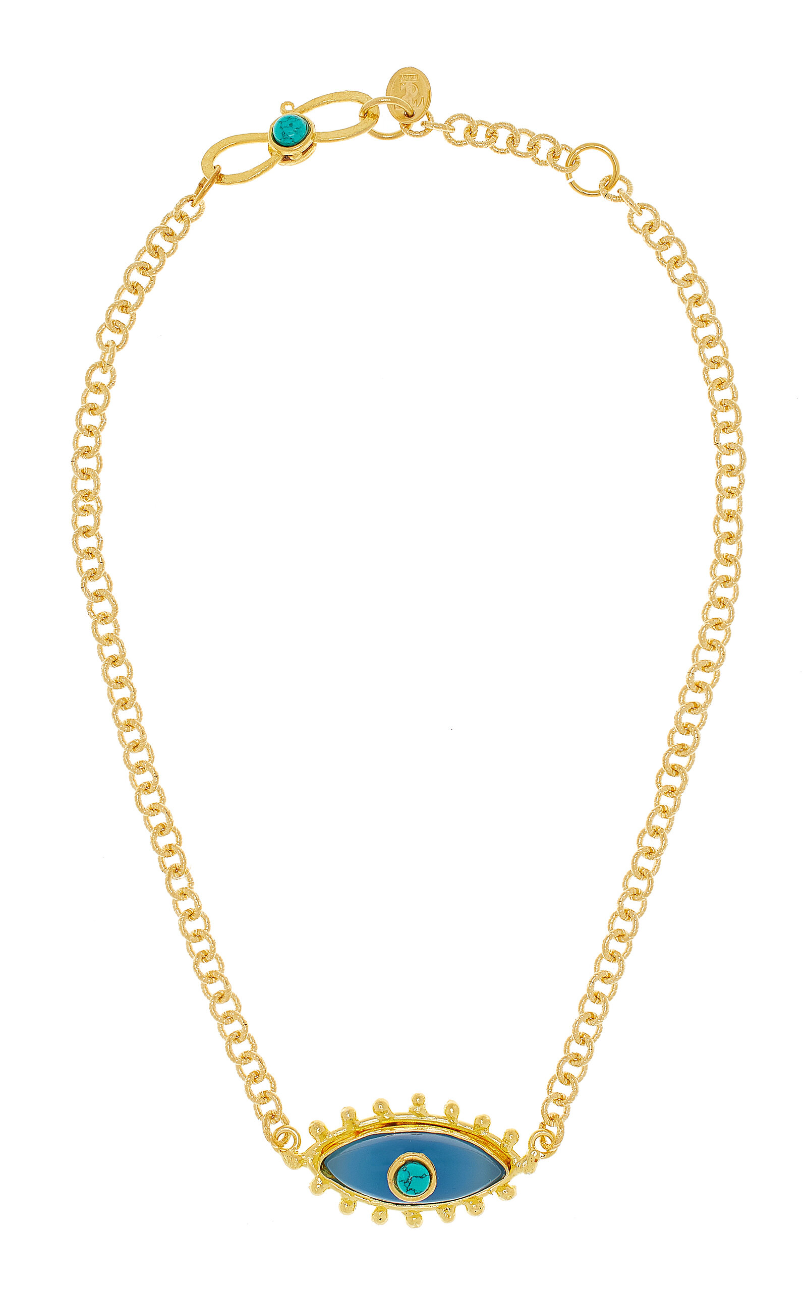 Third Eye 22K Gold-Plated Turquoise Chalcedony Necklace
