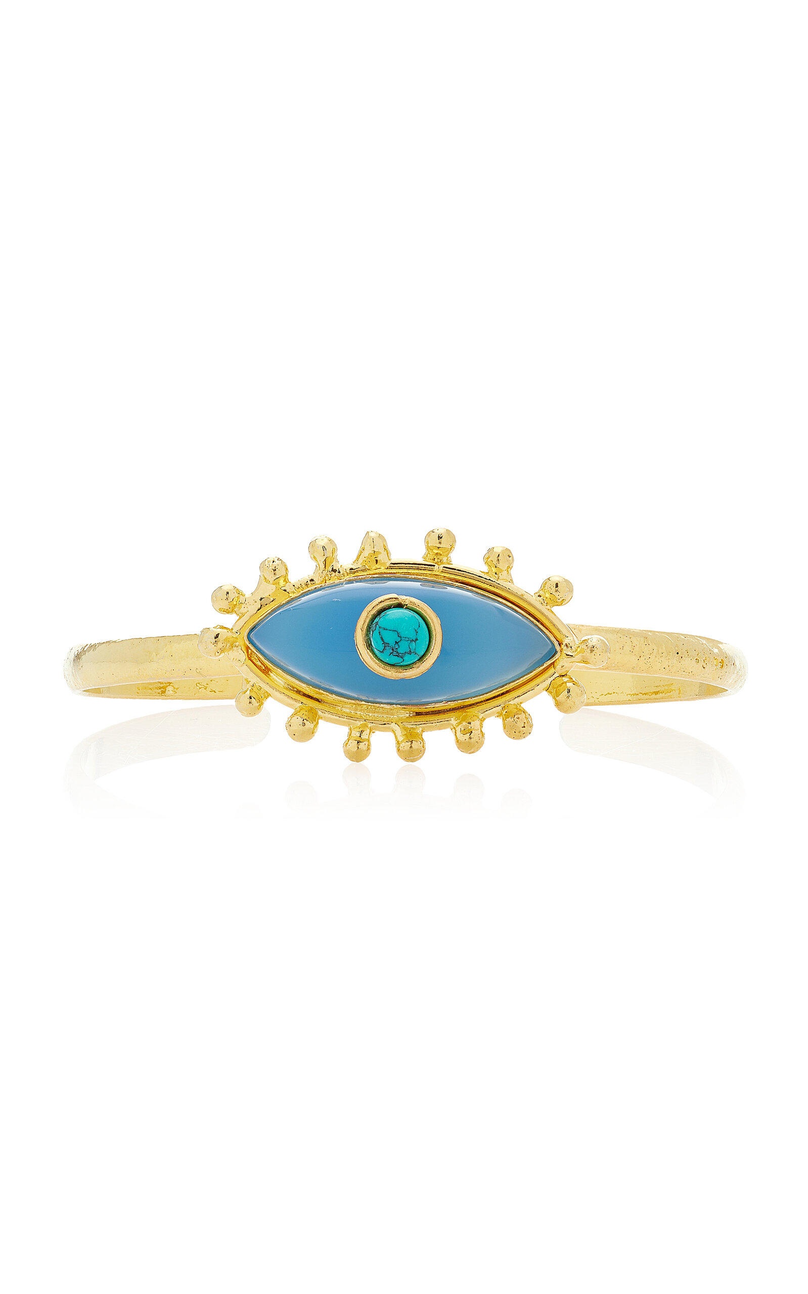 Sylvia Toledano Third Eye 22k Gold-plated Turquoise Chalcedony Ring