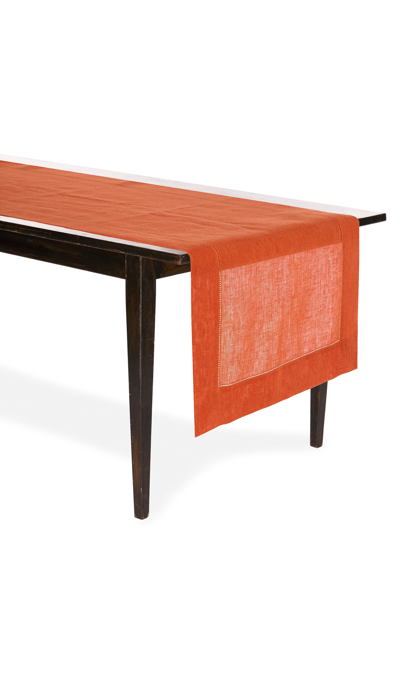 Moda Domus Linen Table Runner In Orange