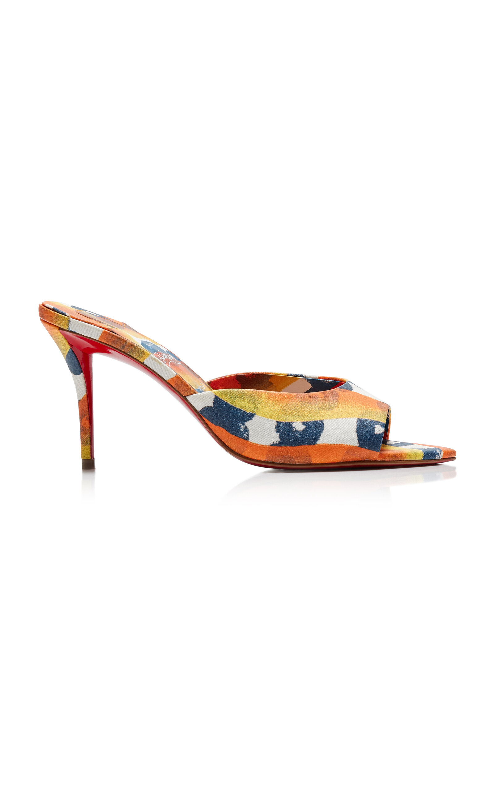 Christian Louboutin Miss Z 80mm Printed Toile Mules