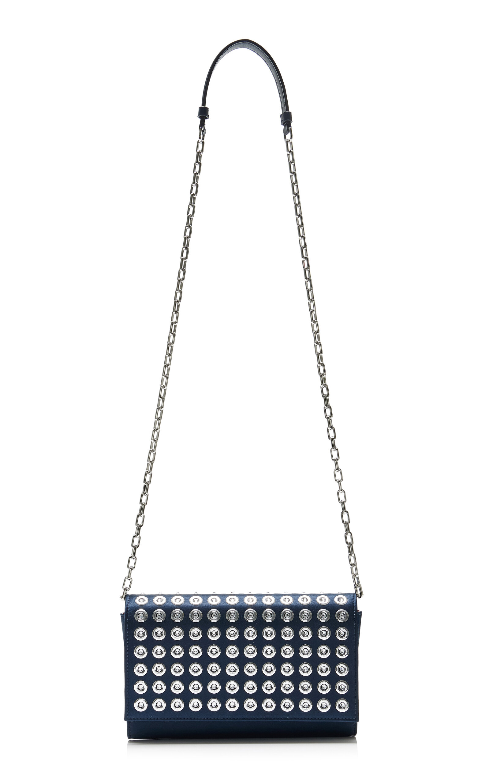 Christian Louboutin Paloma Studded Satin Clutch