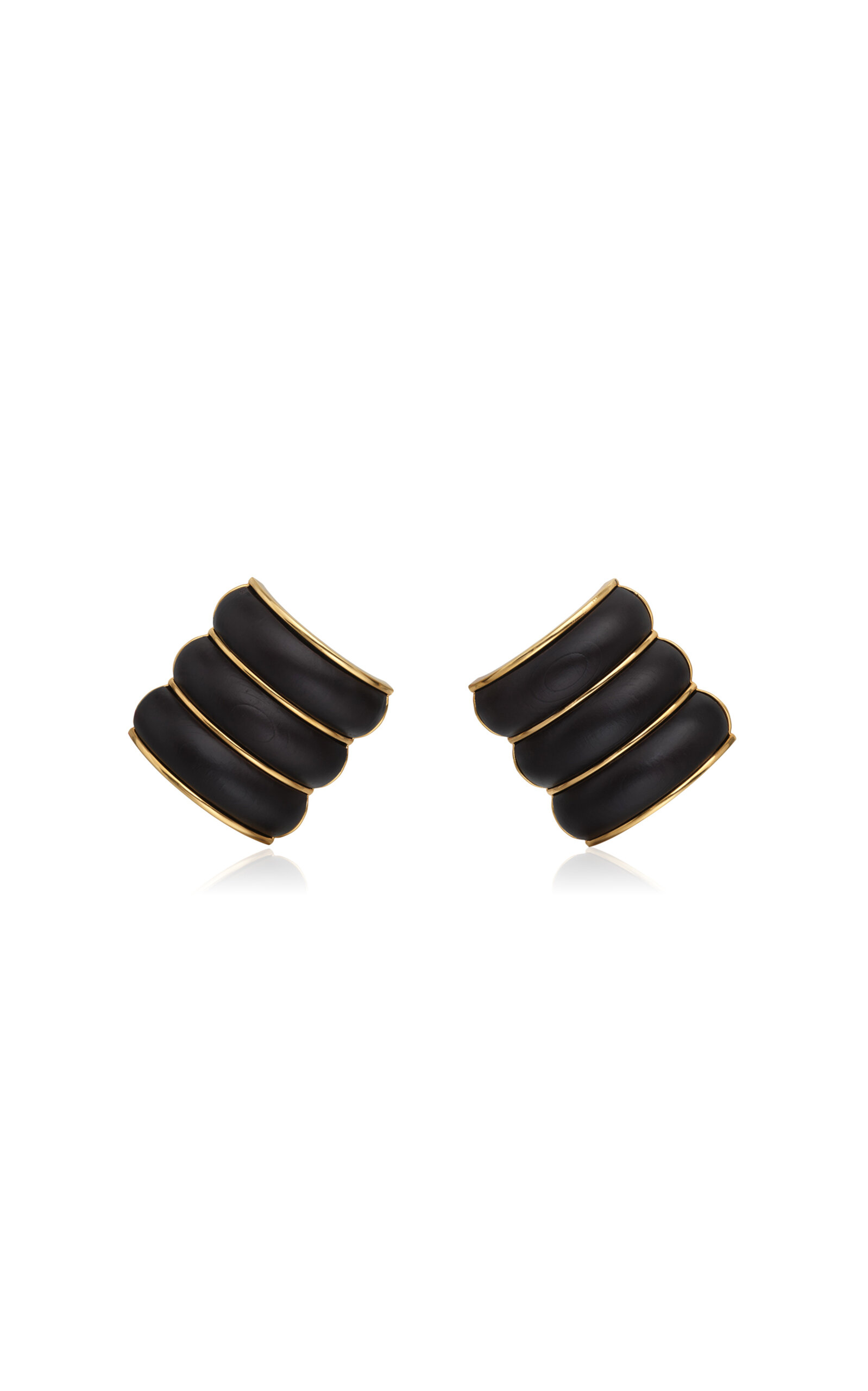 Bumper Wooden Clip-On Earrings
