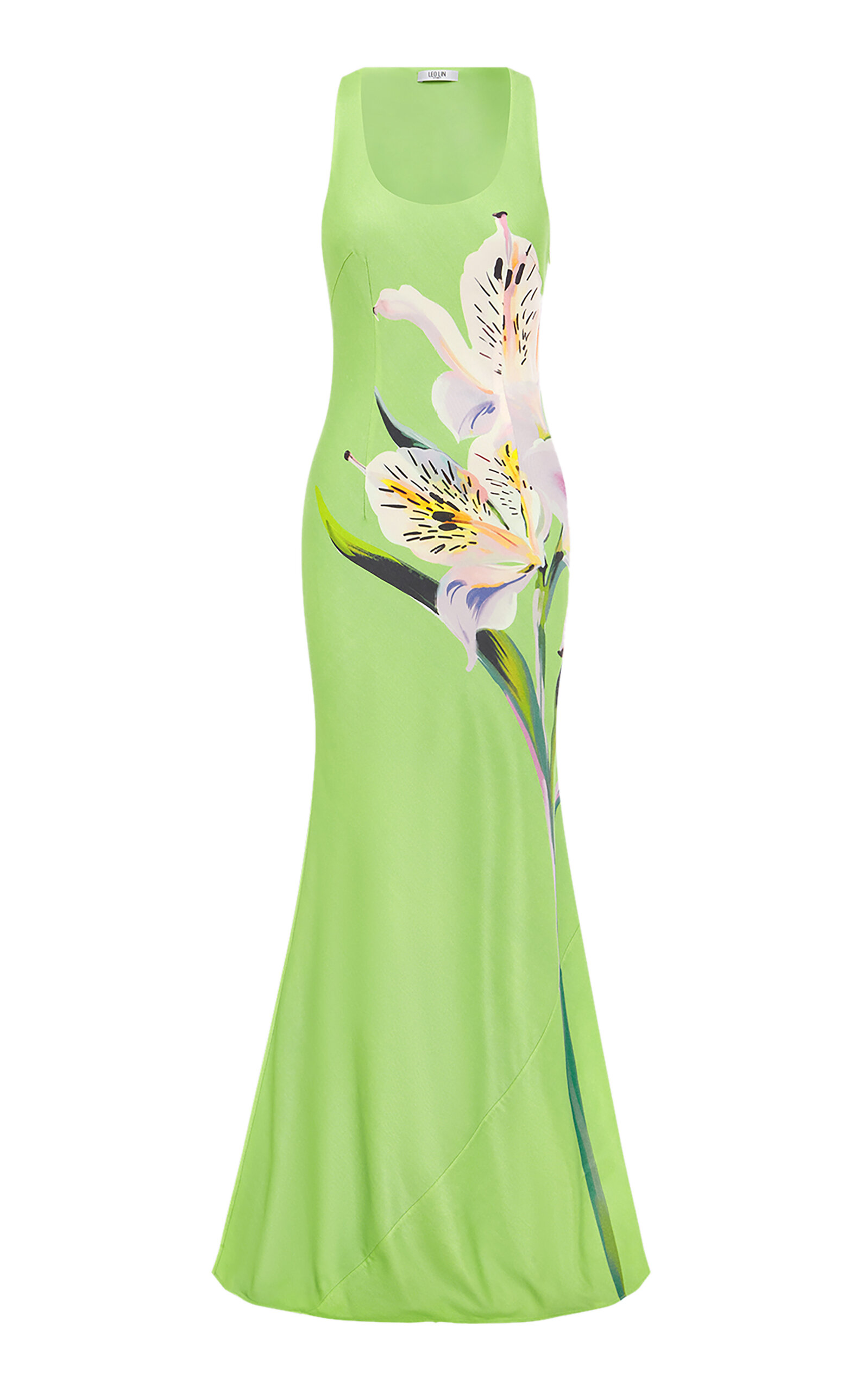 Leo Lin Helena Wool-Silk Maxi Dress