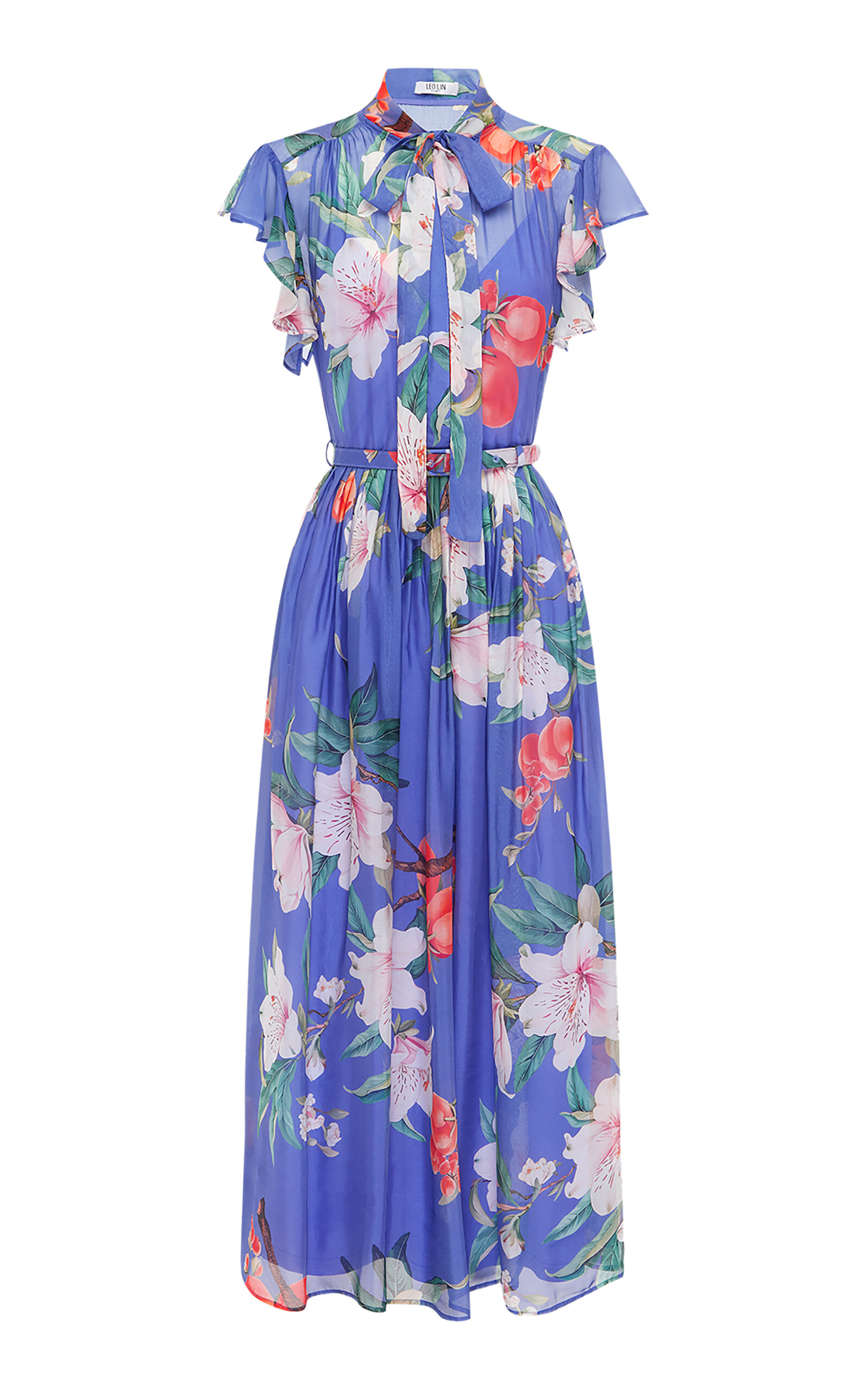 Leo Lin Grace Chiffon Midi Shirt Dress