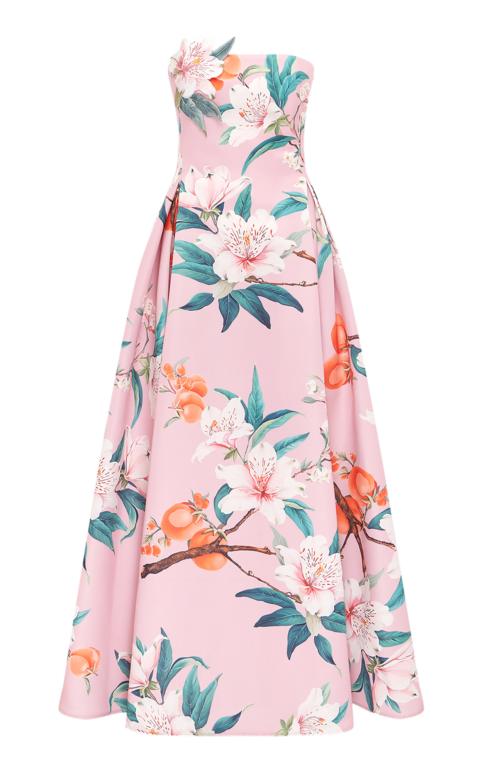 Leo Lin Nora Crepe Maxi Dress In Pink