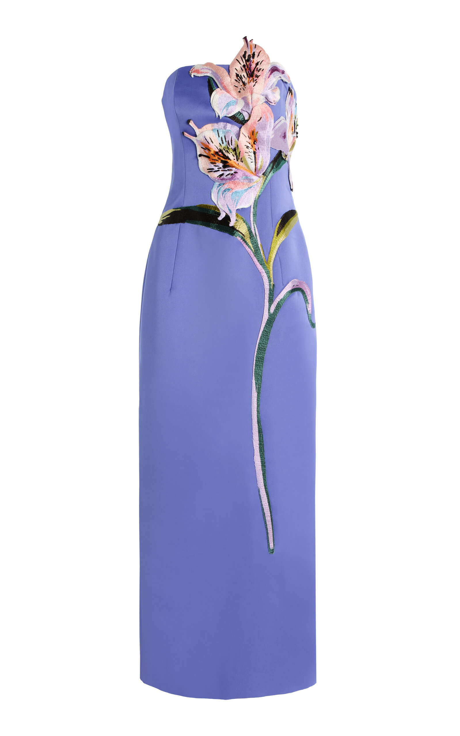 Leo Lin Exclusive Rayna Floral-Appliquéd Crepe Maxi Dress