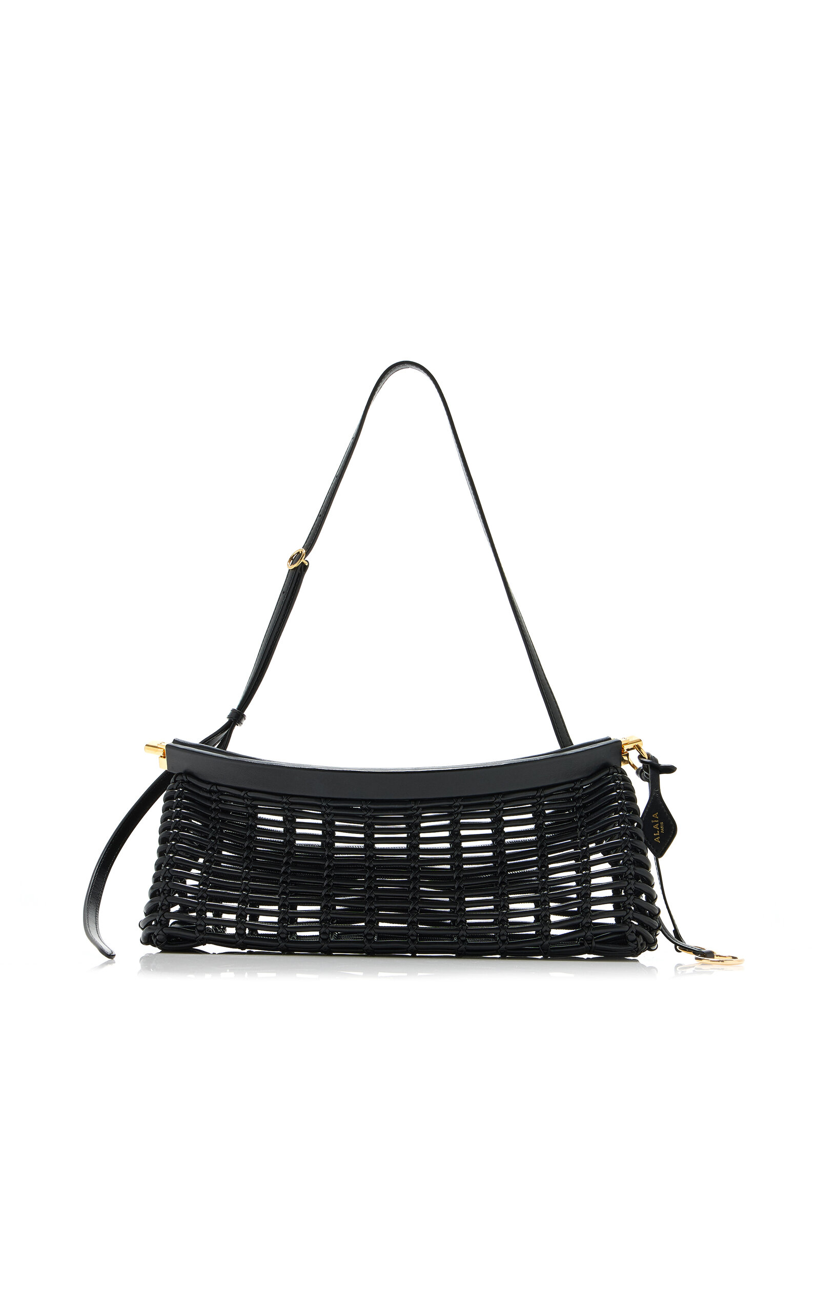 ALAÏA Le Click East/West Medium Braided Leather Bag