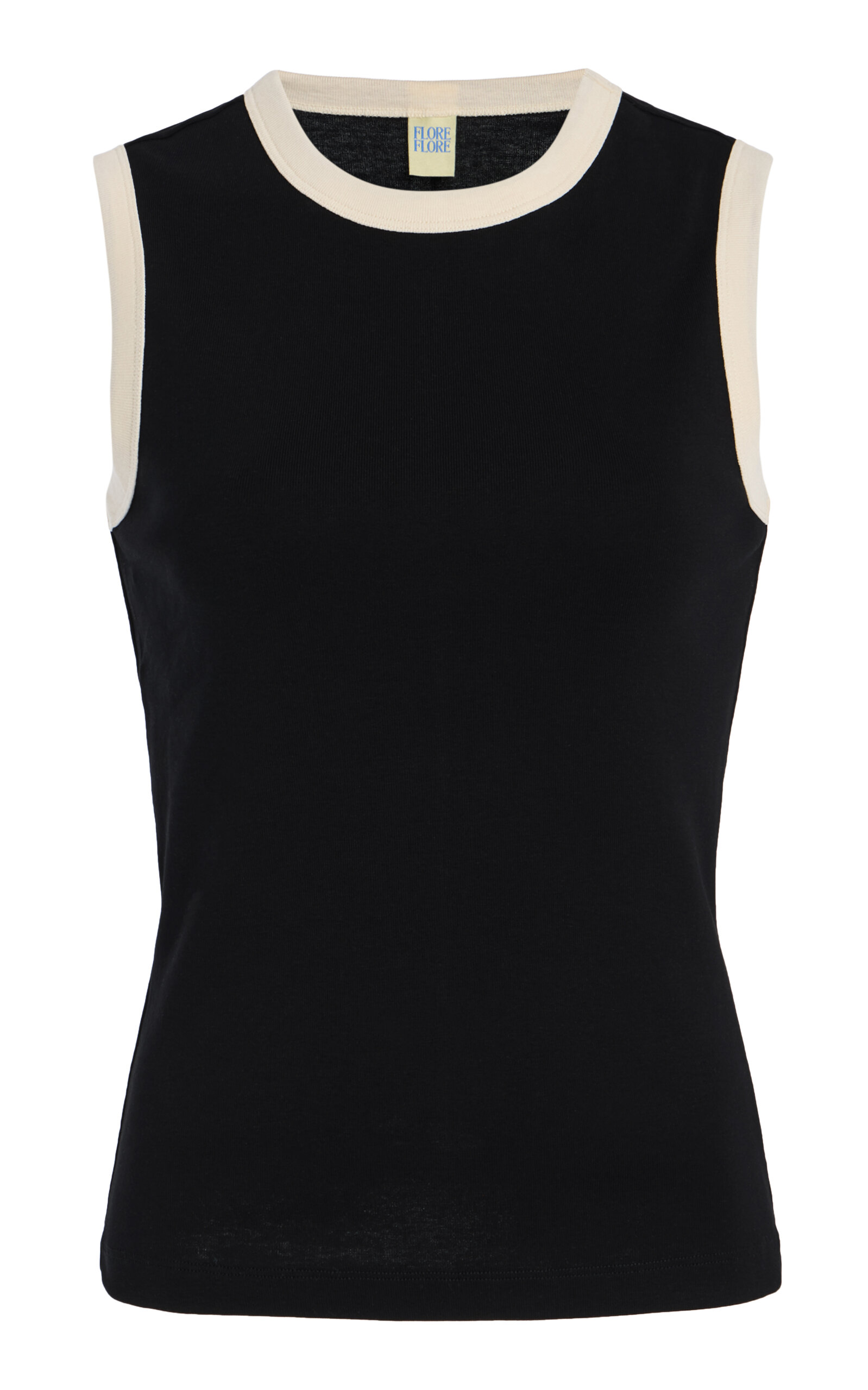 Flore Flore Exclusive Riviera Esme Cotton Tank Top - Black - XL