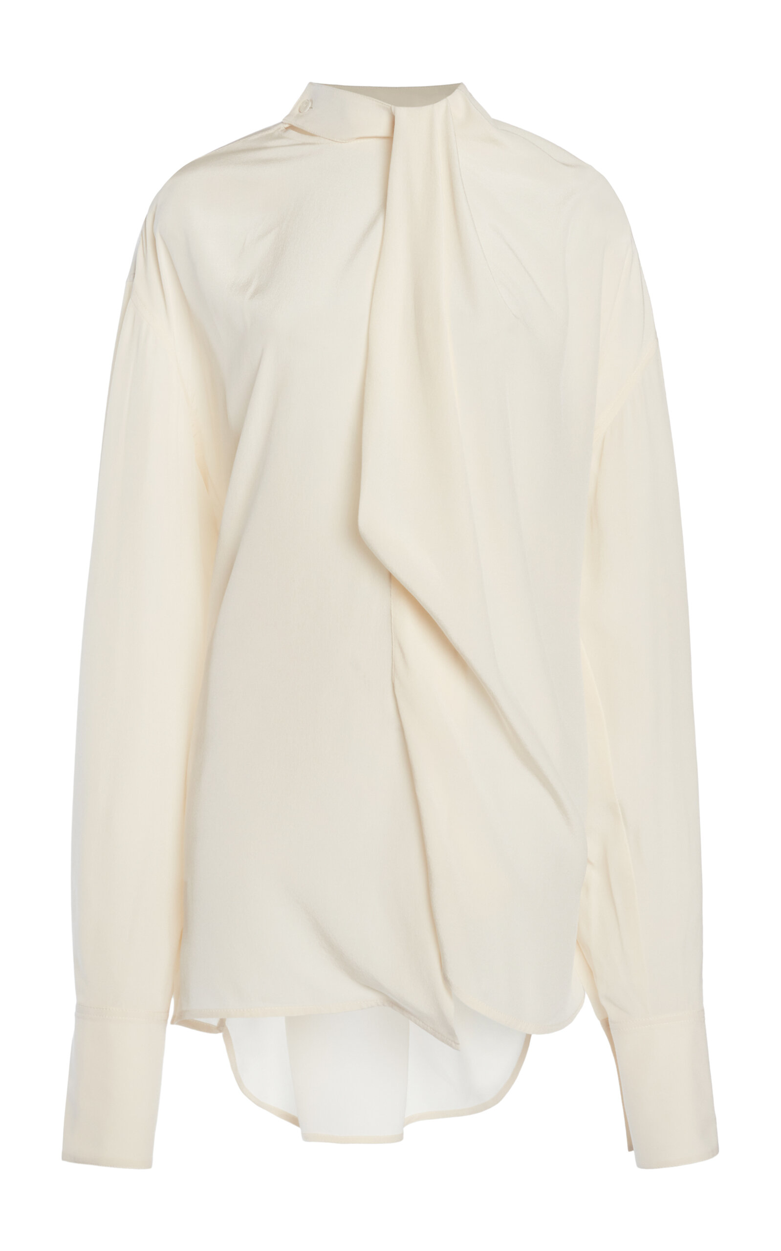VICTORIA BECKHAM DRAPED SILK TOP