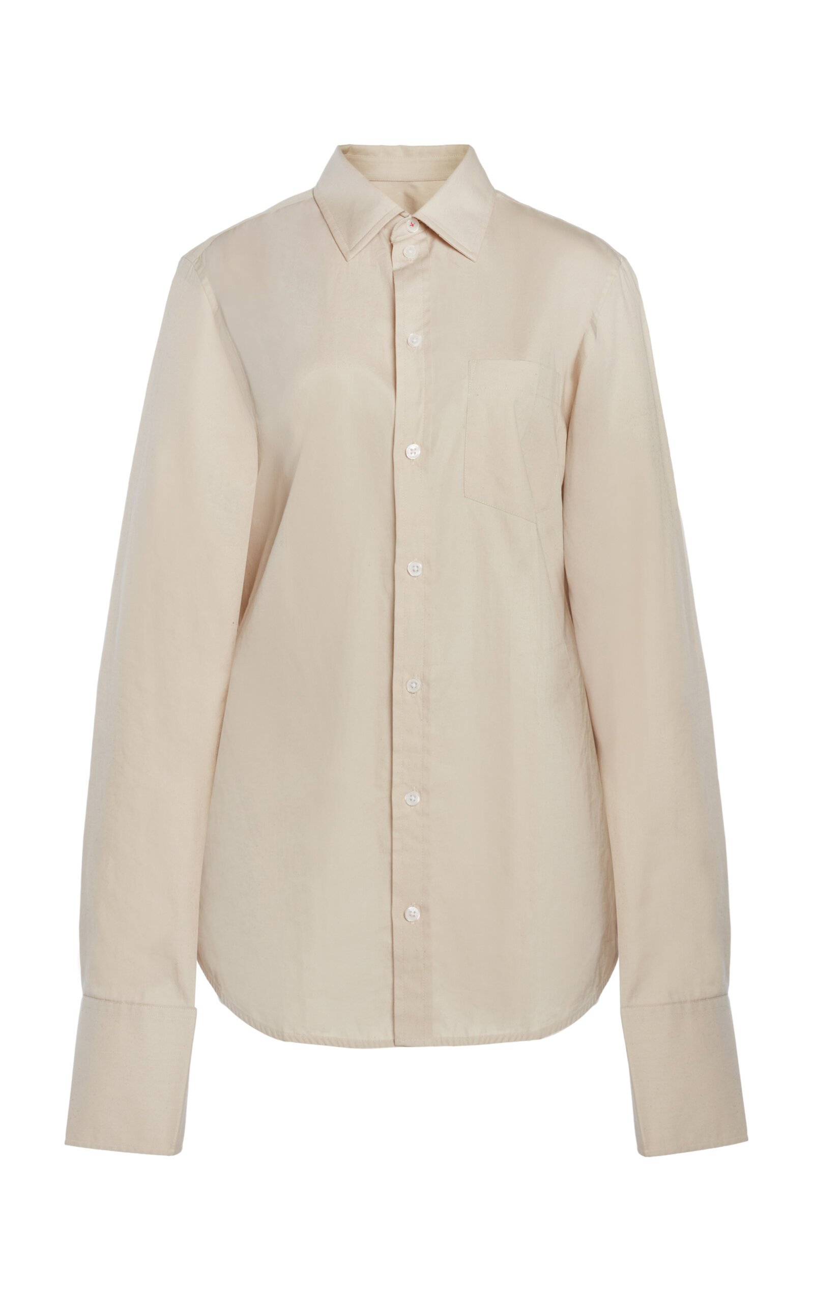 VICTORIA BECKHAM TAB-DETAILED COTTON SHIRT