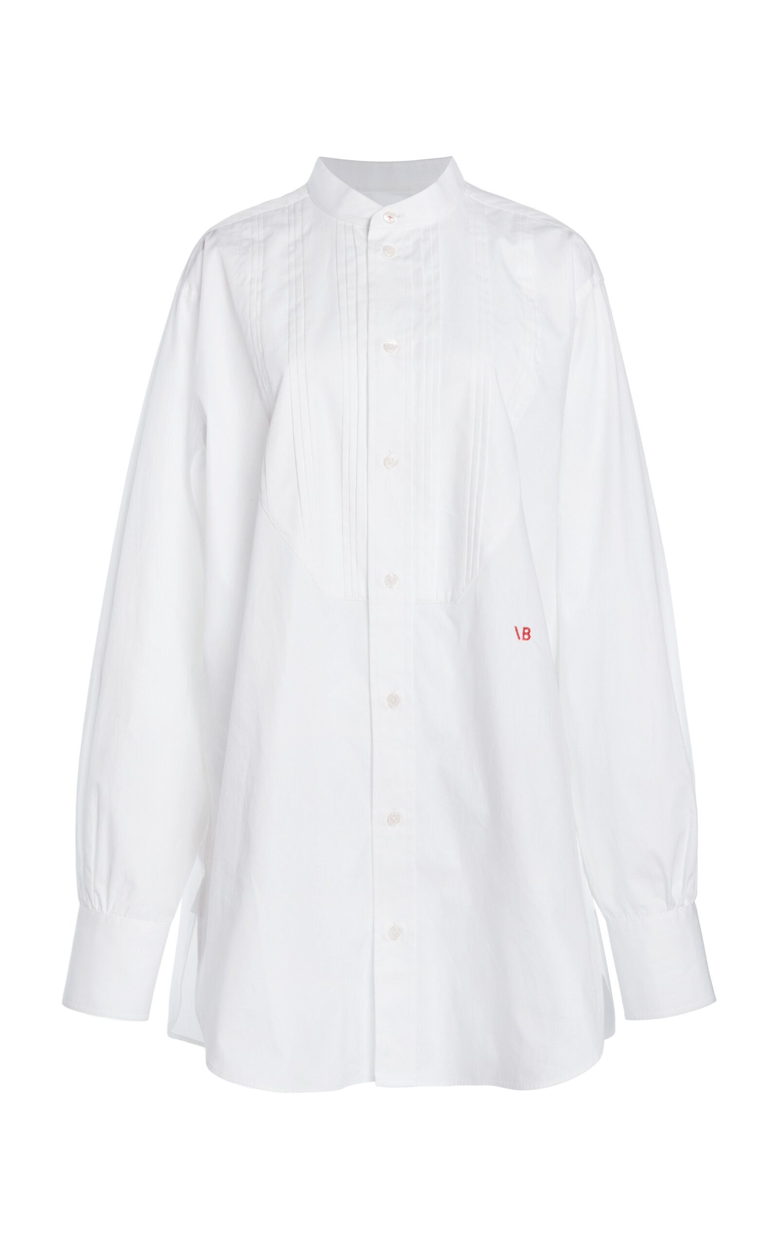 VICTORIA BECKHAM BIB FRONT COTTON SHIRT 