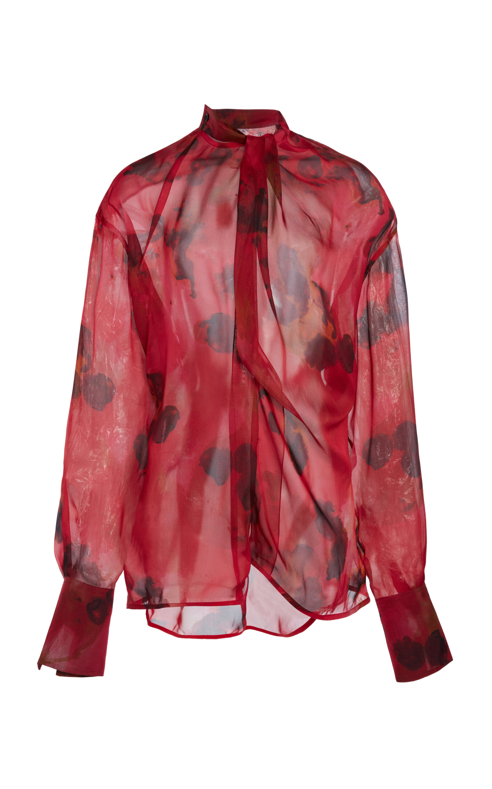VICTORIA BECKHAM DRAPED SILK TOP 