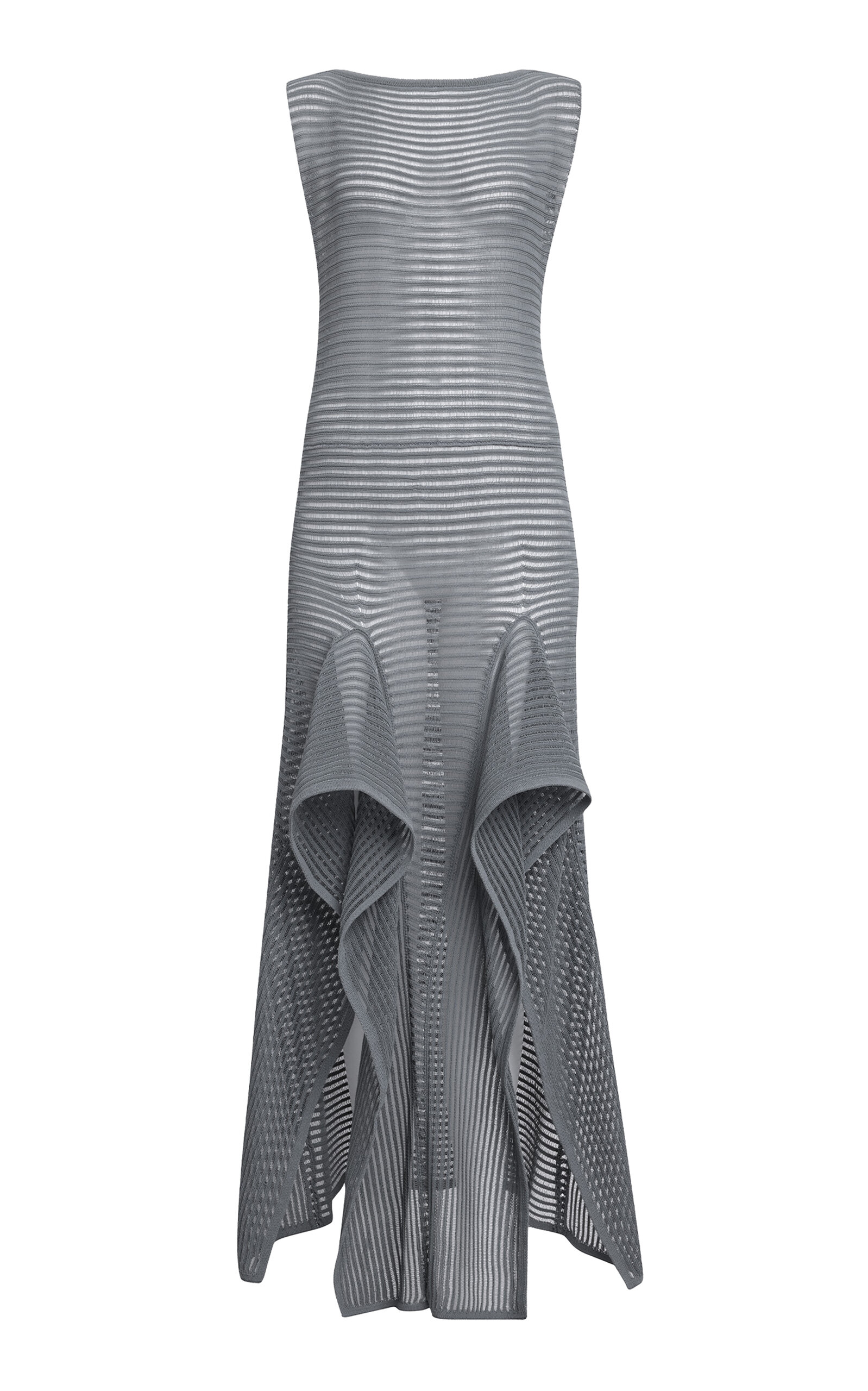 ALAÏA Ladder-Stitched Cotton-Blend Midi Dress - Women's Clothing