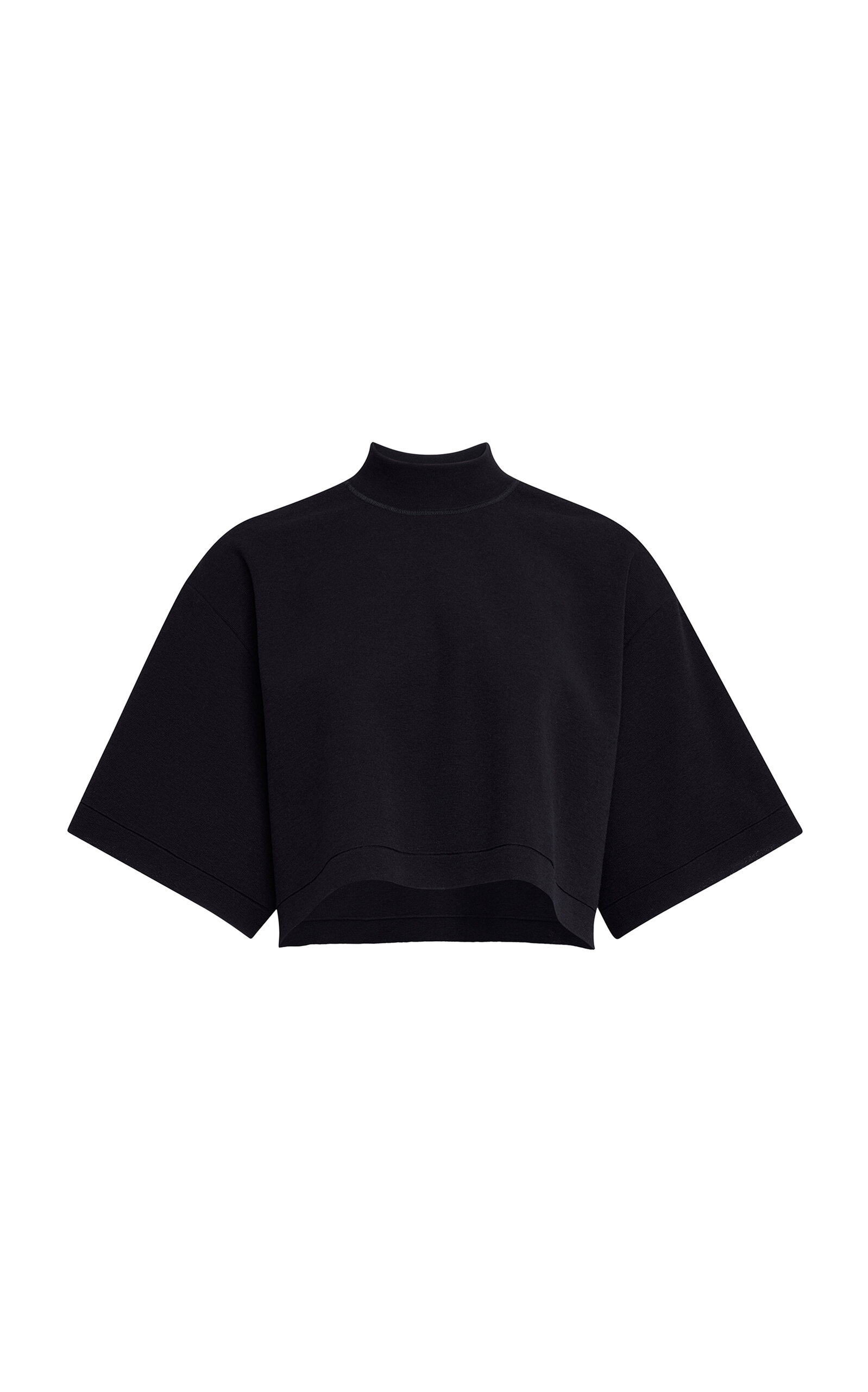ALAÏA Oversized Cotton-Wool Crop Top
