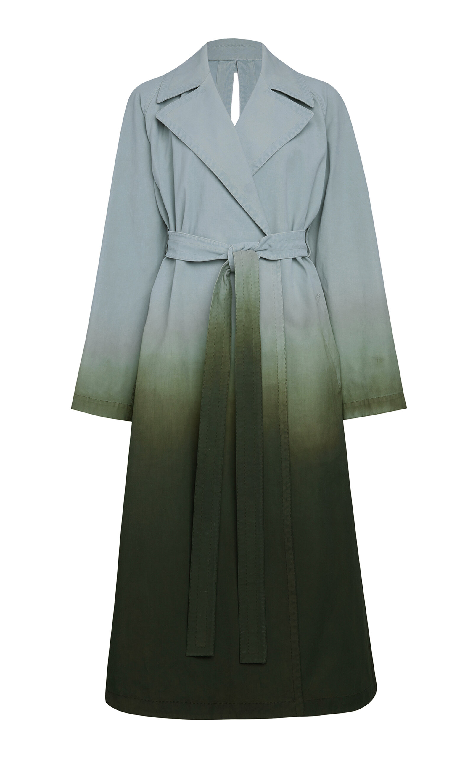 ALAÏA Ombre Cotton Trench Coat - Blue
