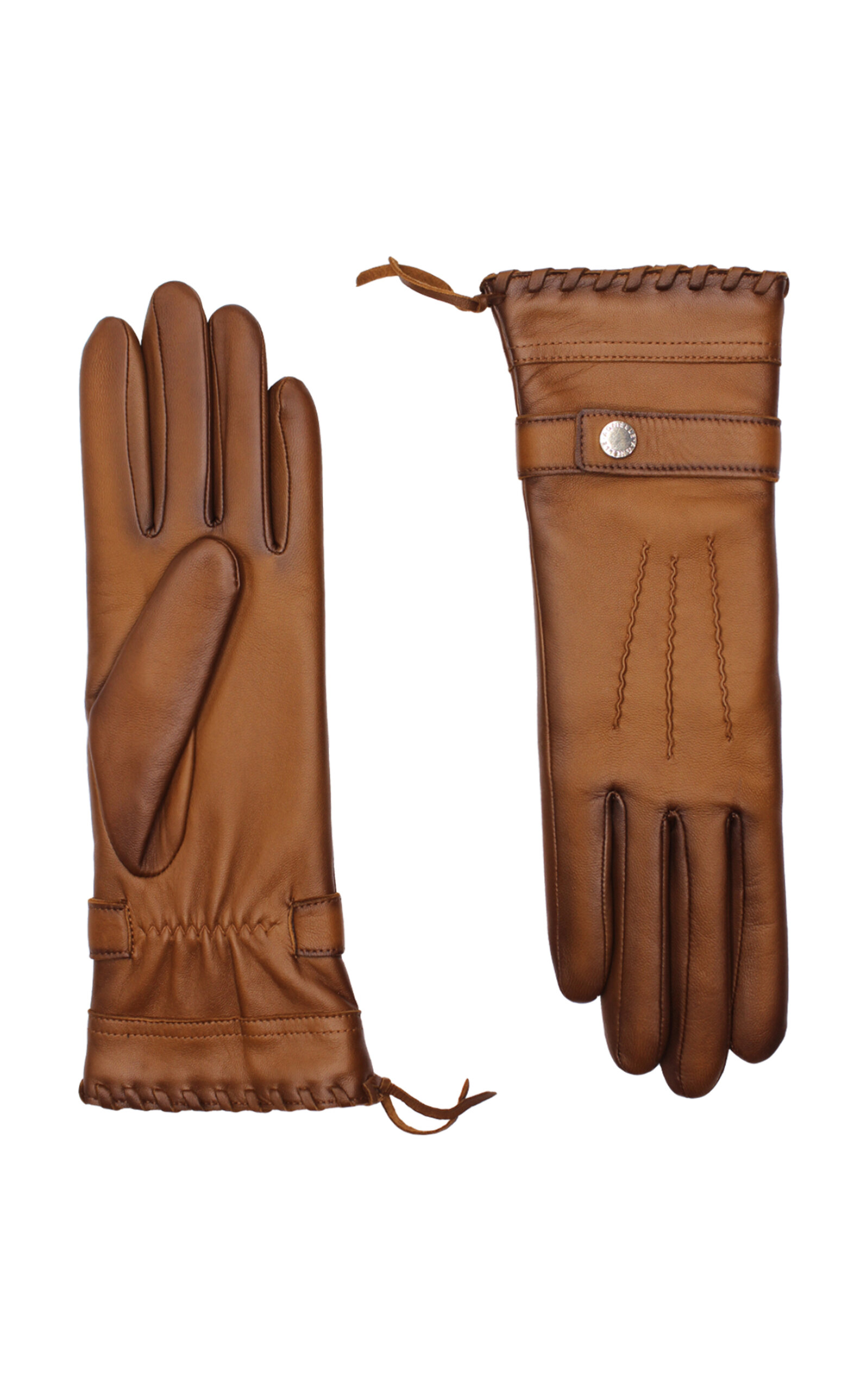 Agnelle Dallas Cashmere-Lined Leather Gloves