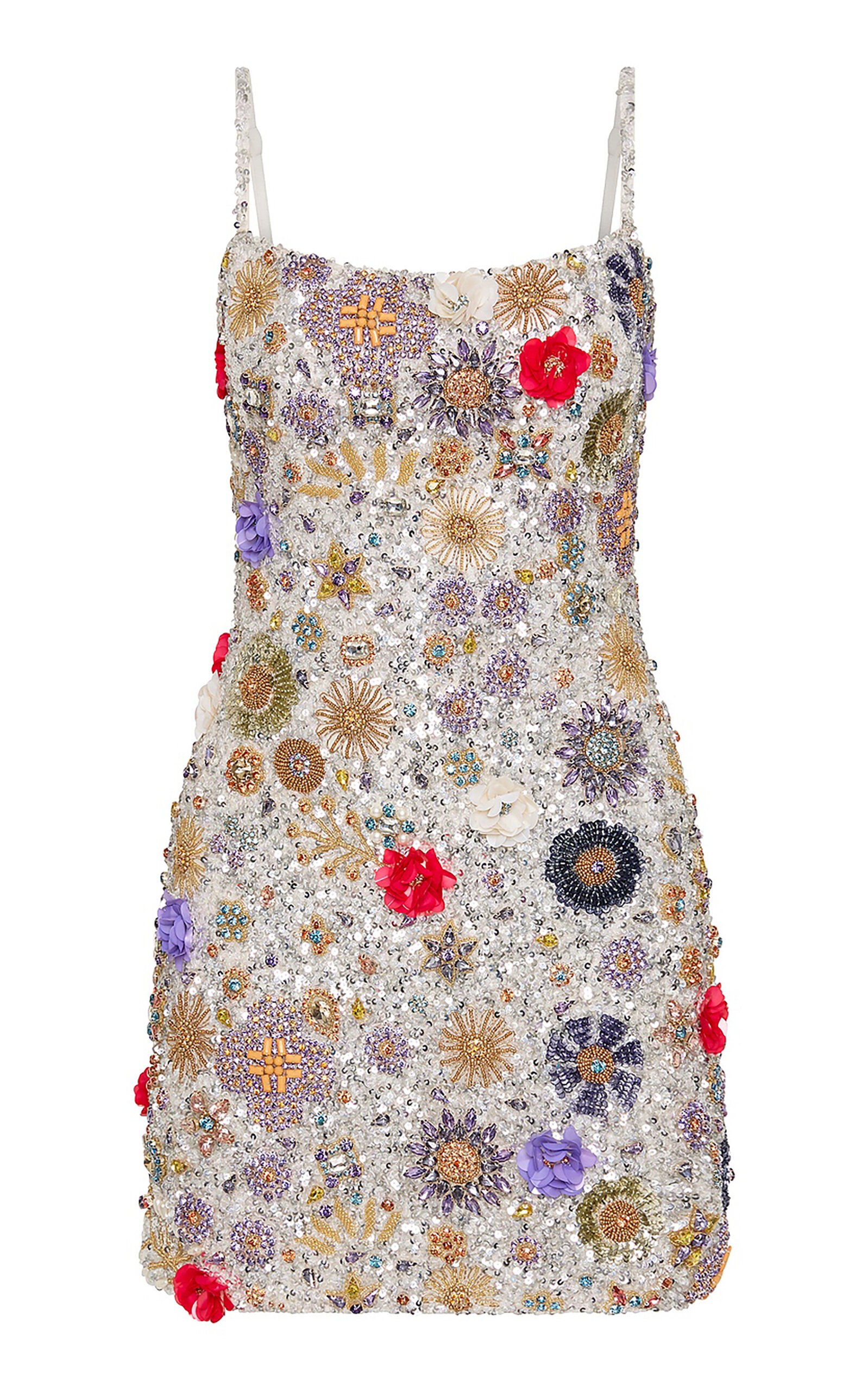 Rachel Gilbert Francesca Floral Embroidered Tulle Mini Dress - Multi