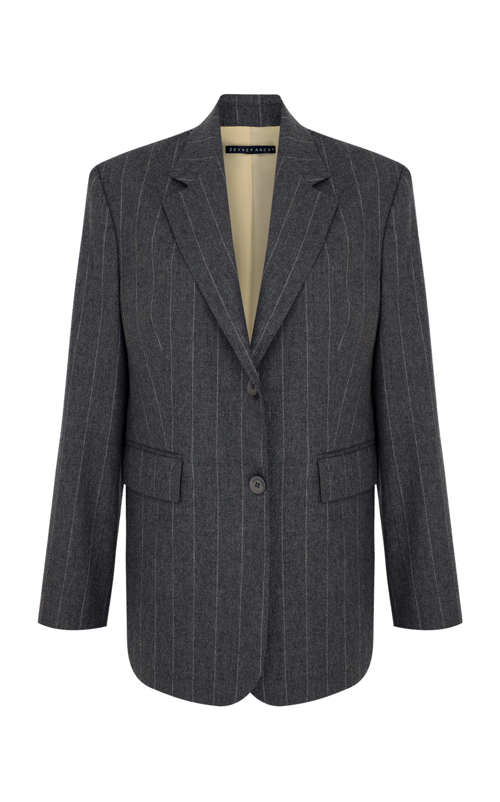 Zeynep Arcay Wool Blazer In Grey
