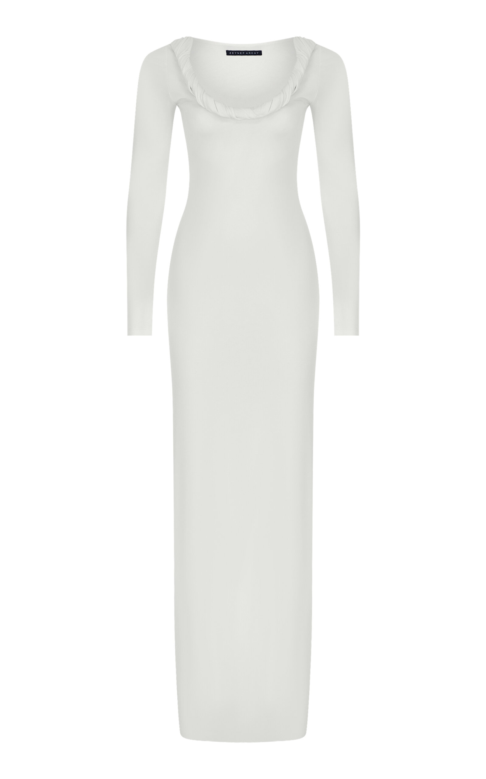 Zeynep Arcay Braid Jersey Maxi Dress In White