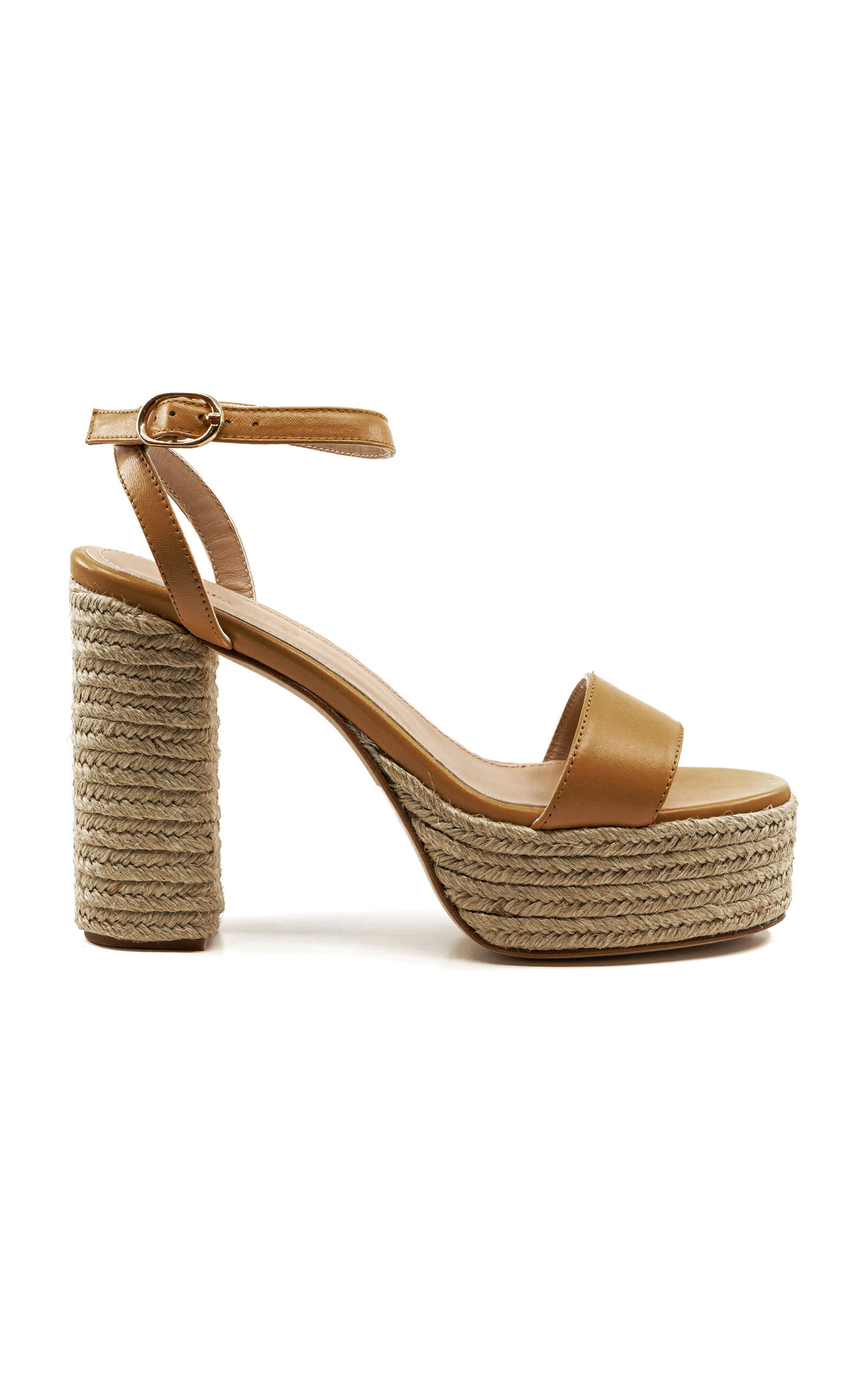ANDREA GOMEZ BECKA LEATHER PLATFORM SANDALS