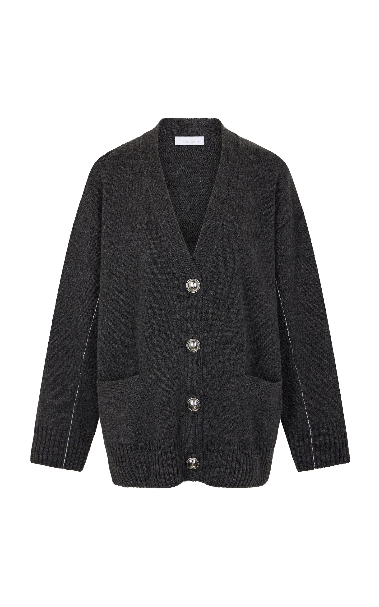 Rabanne Wool-Cashmere Cardigan - Dark Grey - XS