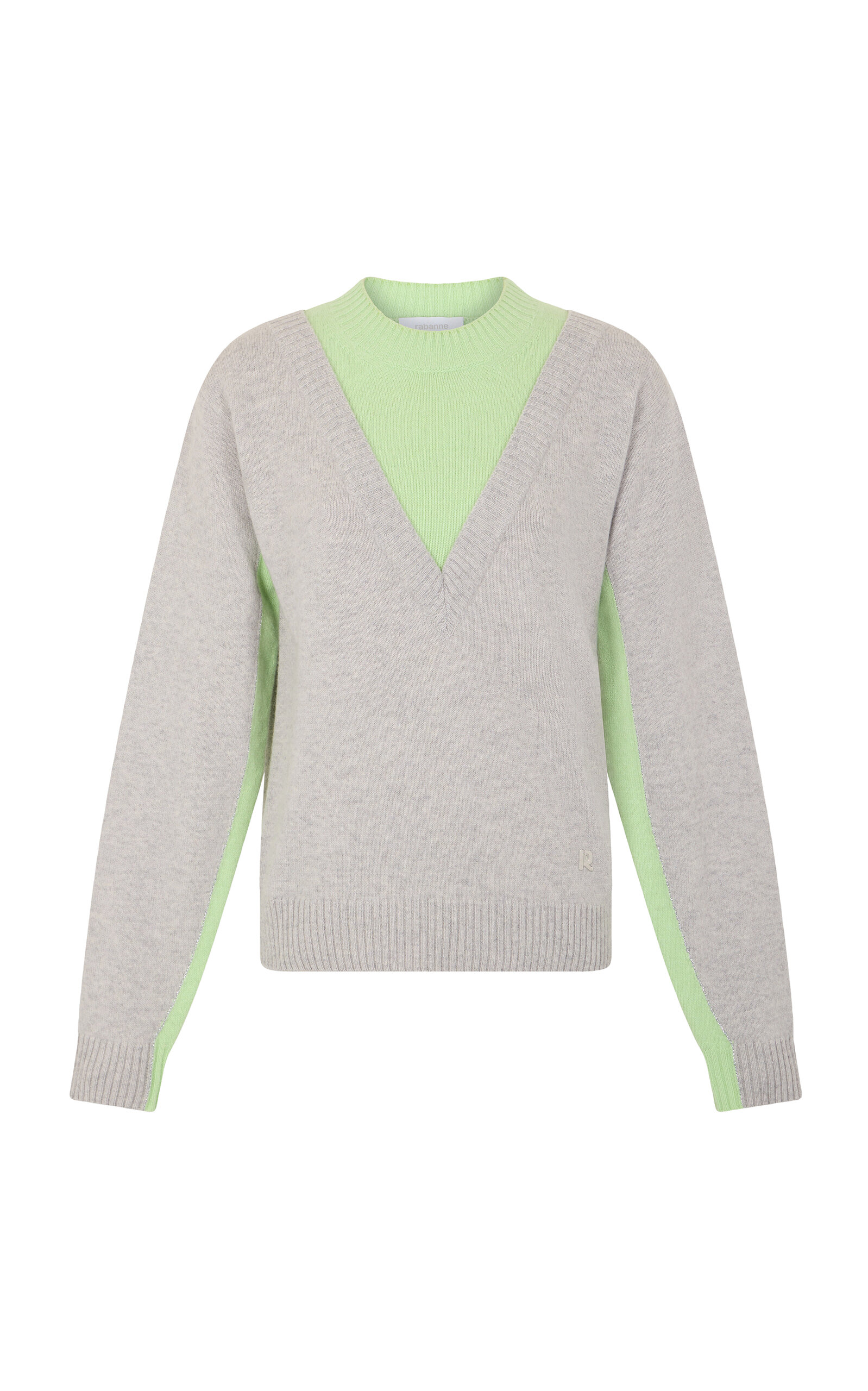 RABANNE LAYERED WOOL-CASHMERE SWEATER