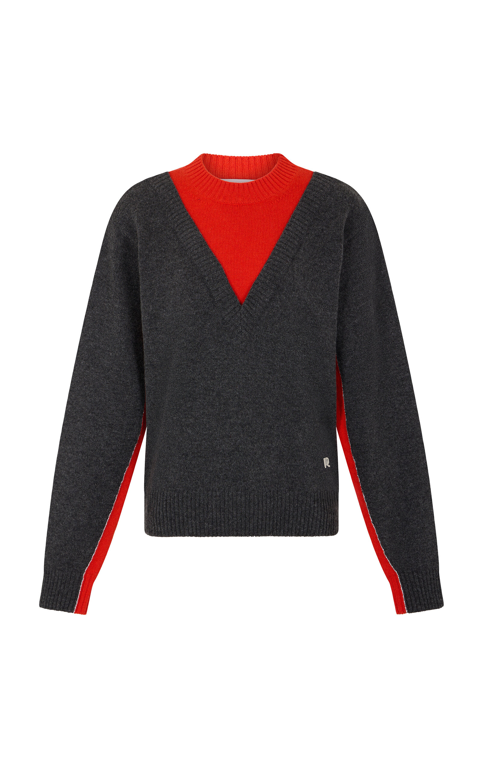 RABANNE LAYERED WOOL-CASHMERE SWEATER