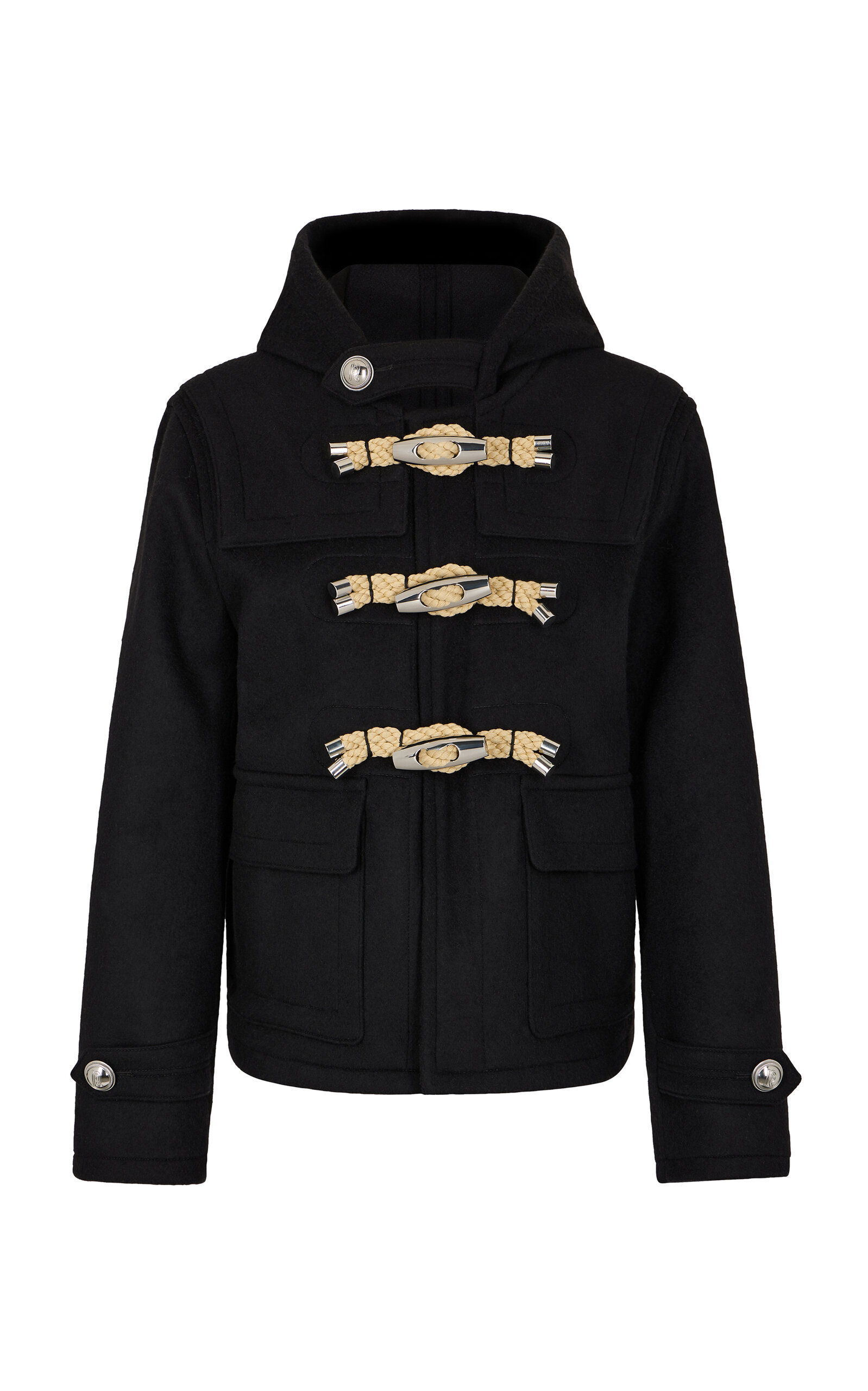 Rabanne Toggle Detailed Wool Blend Coat