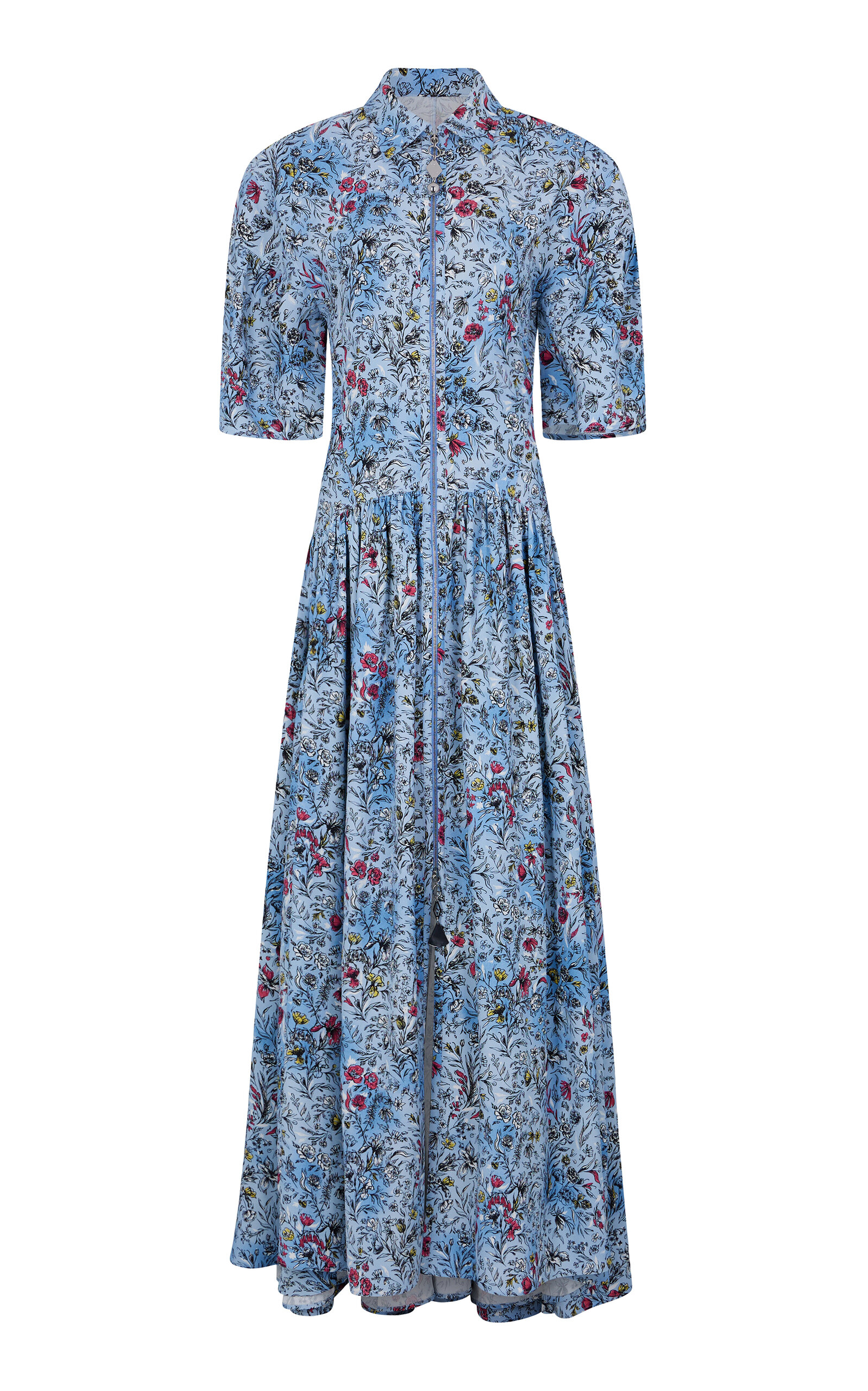 Rabanne Zipped Crepe Maxi Dress