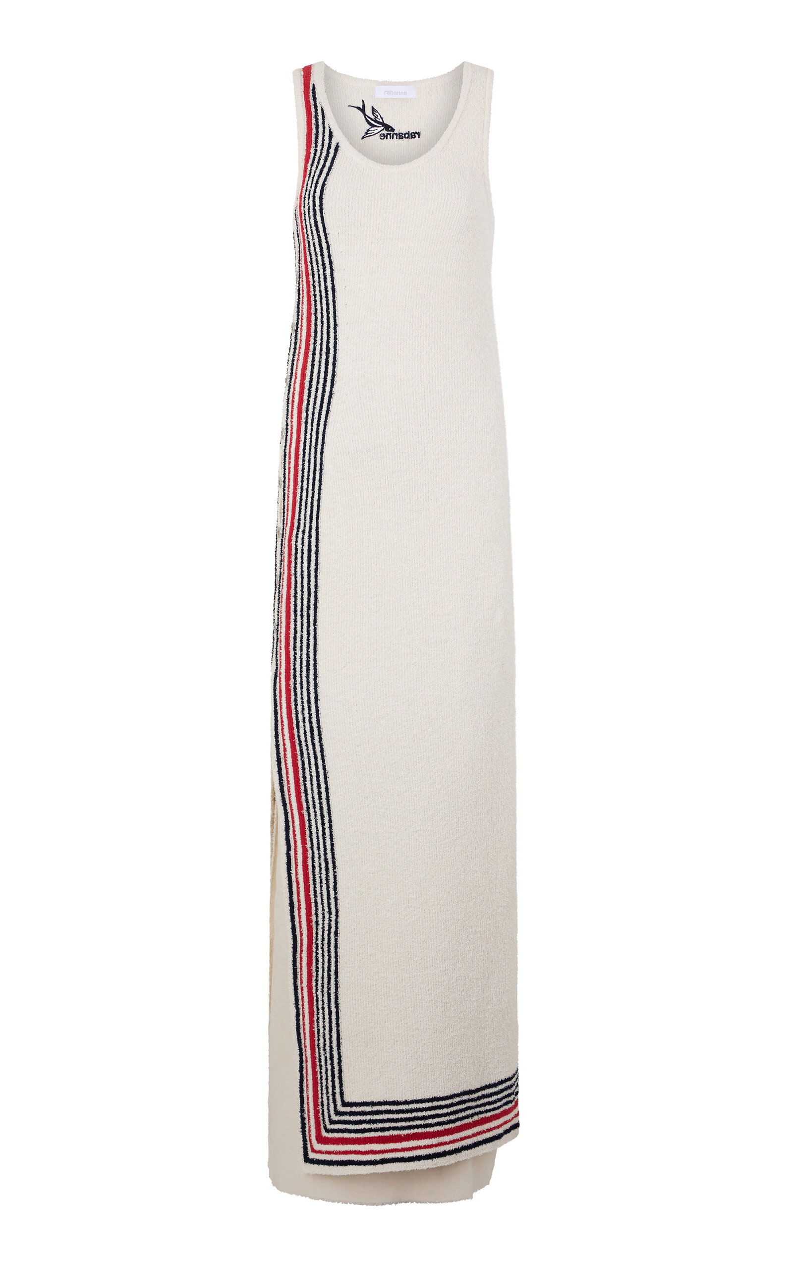 Rabanne Knit Cotton-blend Maxi Dress In Stripe