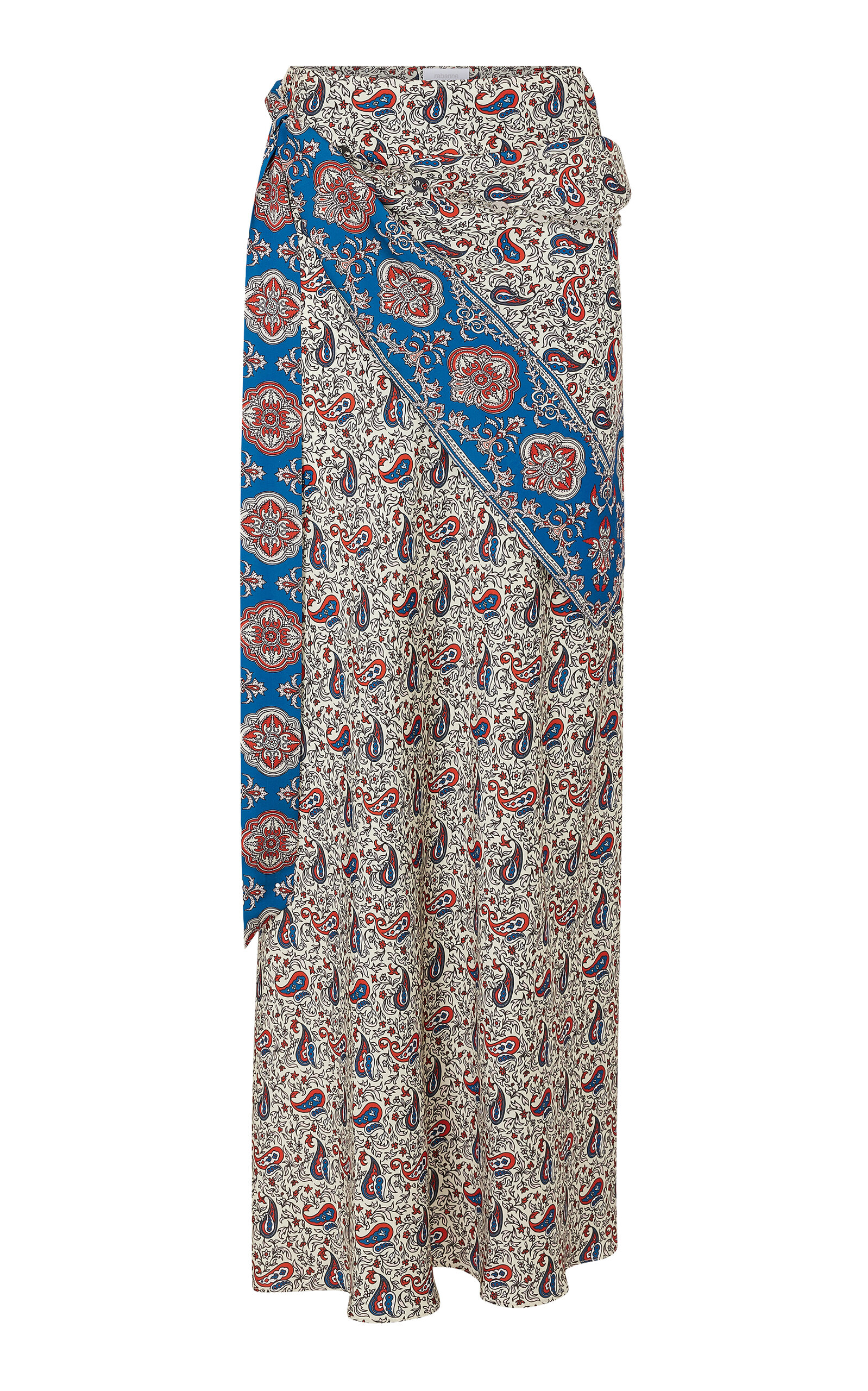 Rabanne Pareo-Detailed Crepe Maxi Skirt - Multi