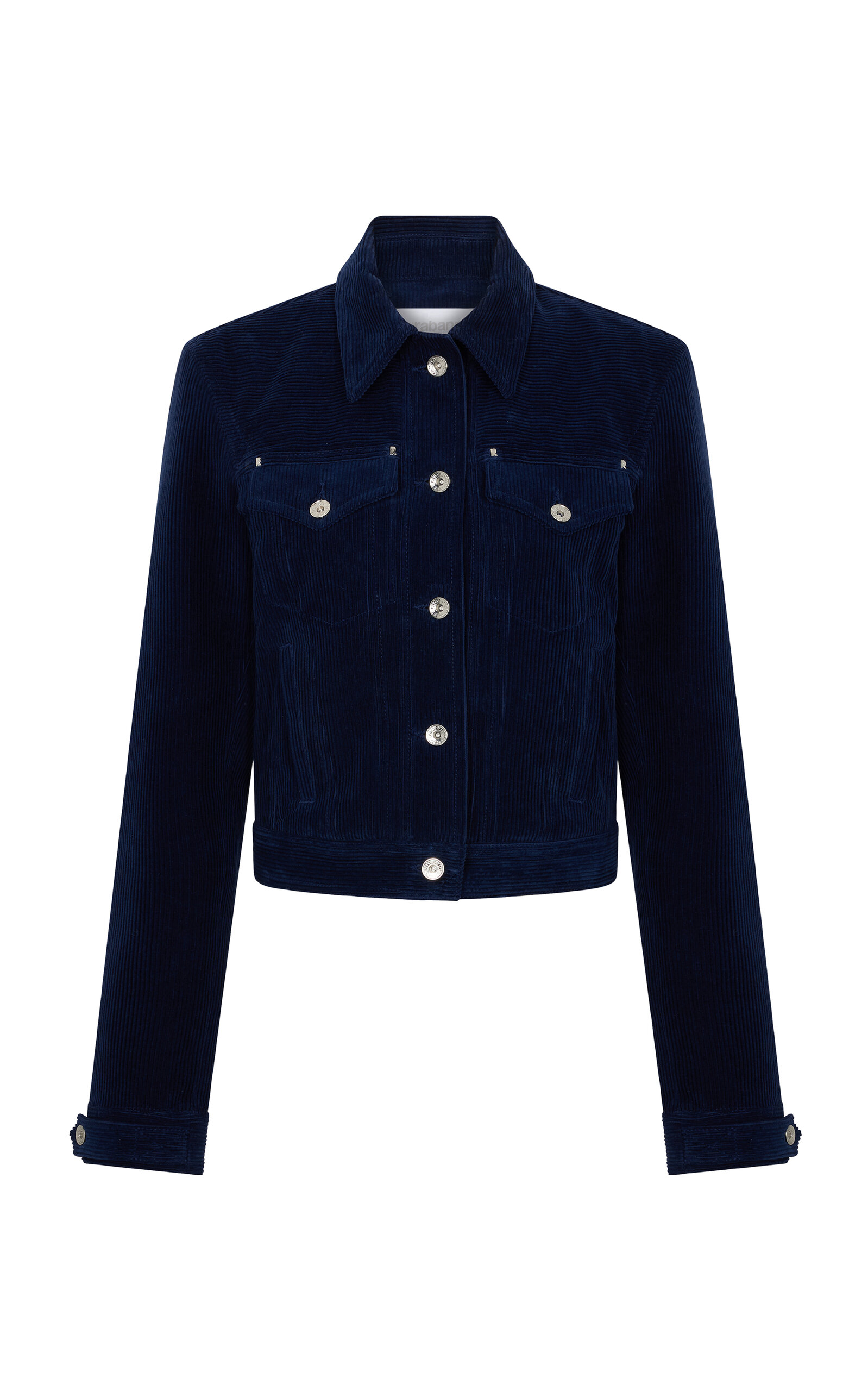 Rabanne Cotton Corduroy Jacket In Blue