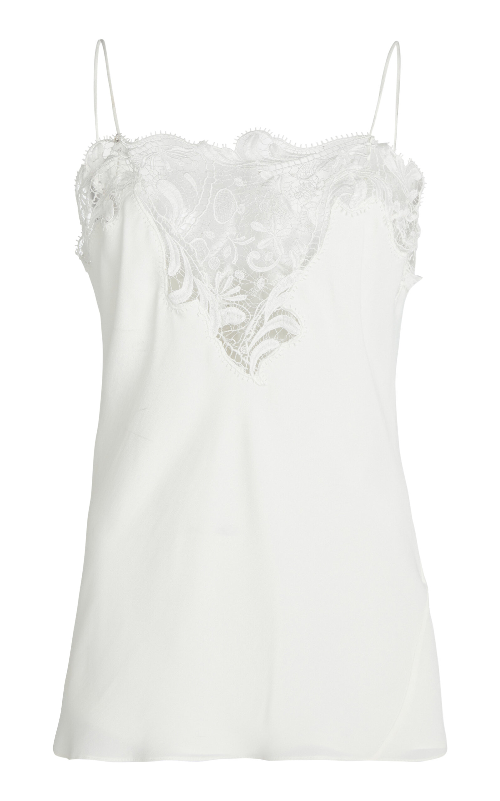 Ferragamo Lace-Detailed Silk Camisole - Neutral