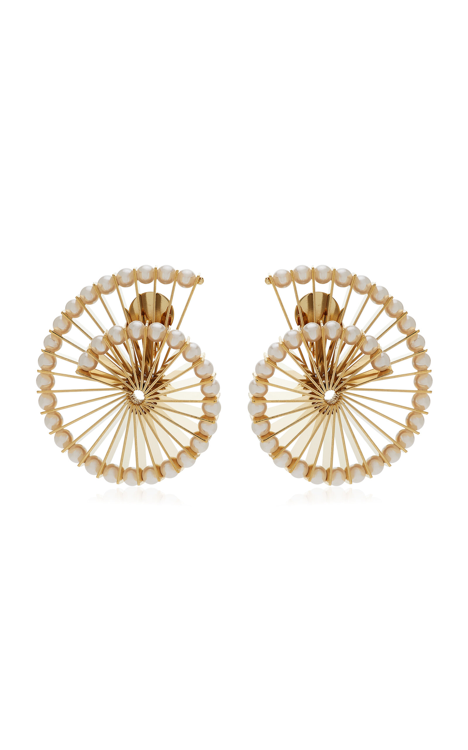 Rabanne Pearl Gold-tone Earrings In Gold