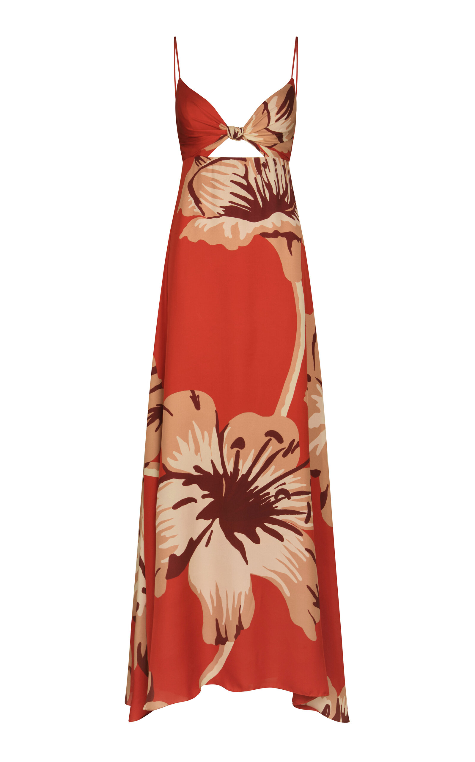 Johanna Ortiz Dreamscape Silk Maxi Dress - Red