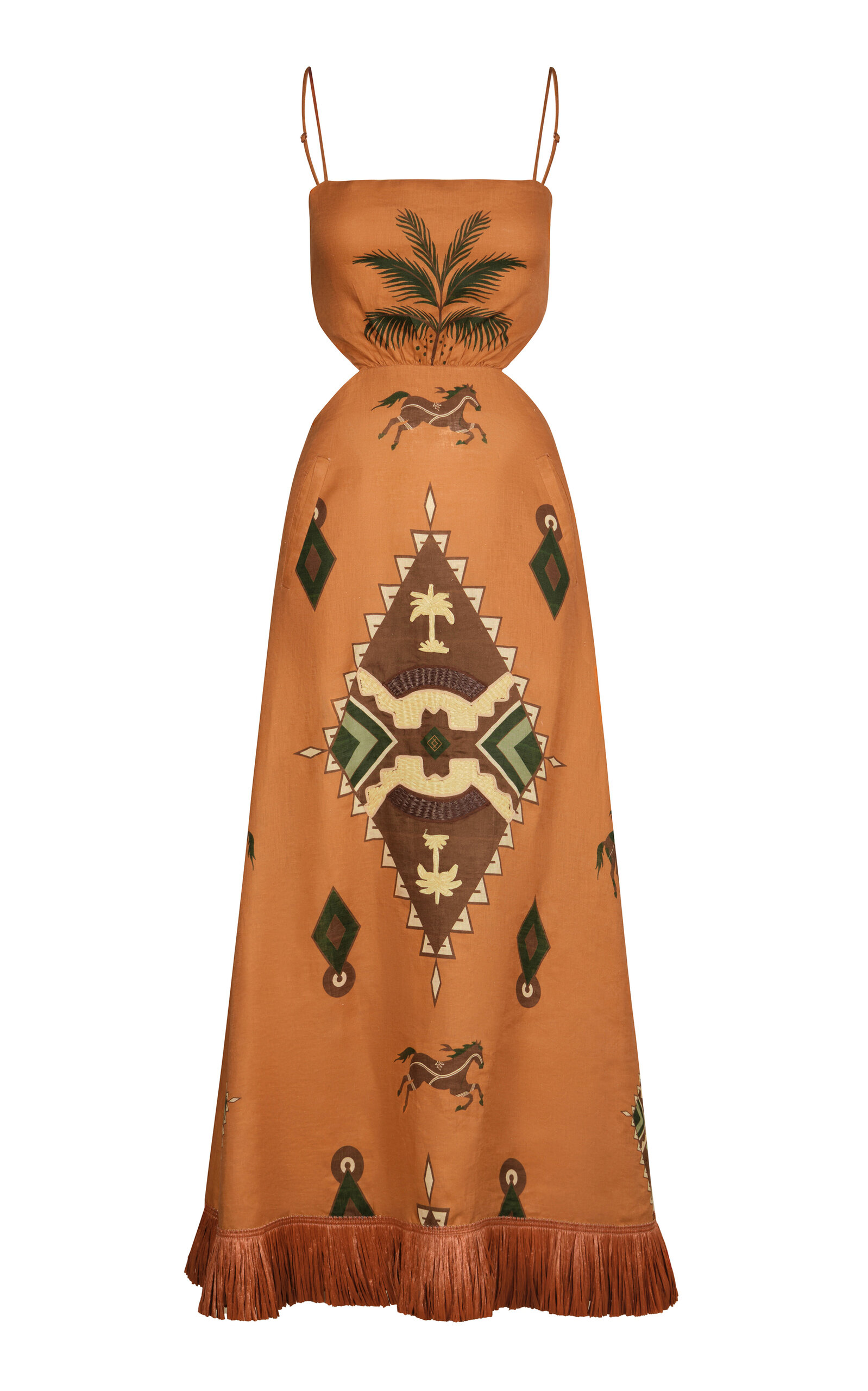 Johanna Ortiz Harmony Linen Maxi Dress - Multi