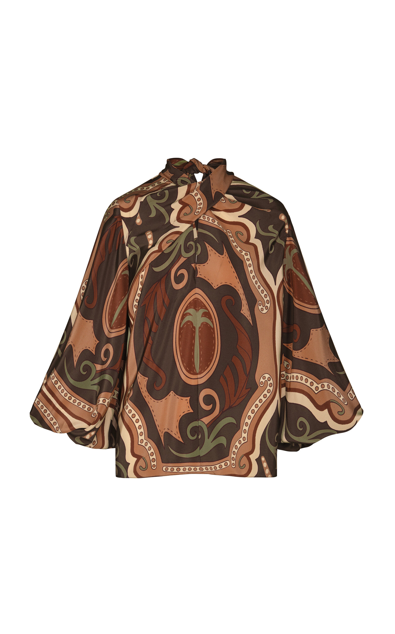 Johanna Ortiz Intricate Islands Silk Top In Multi