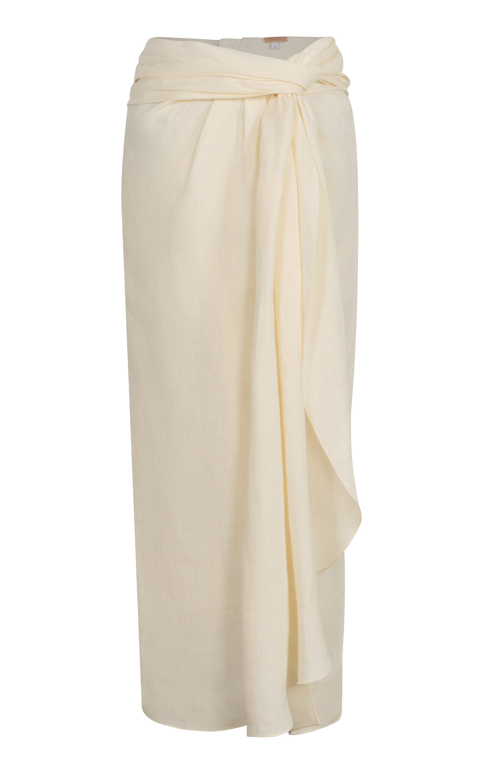 Johanna Ortiz Captivation Organic Linen Maxi Skirt - Off-White