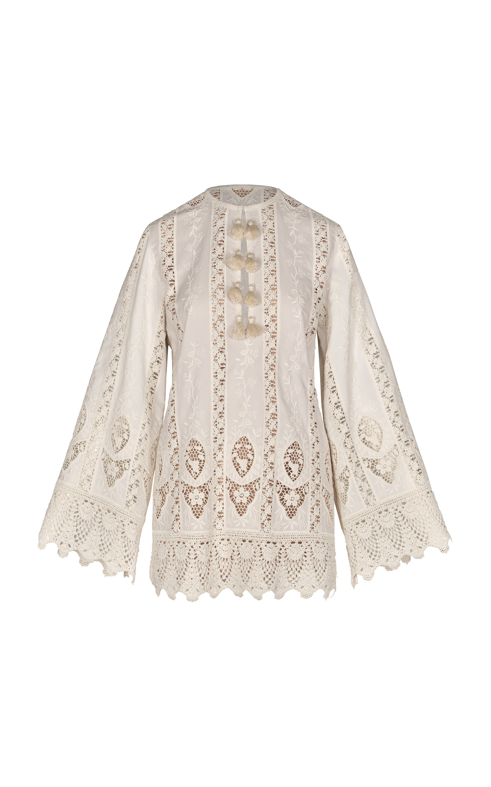 Johanna Ortiz Vision Seeking Embroidered Mini Dress - Ivory