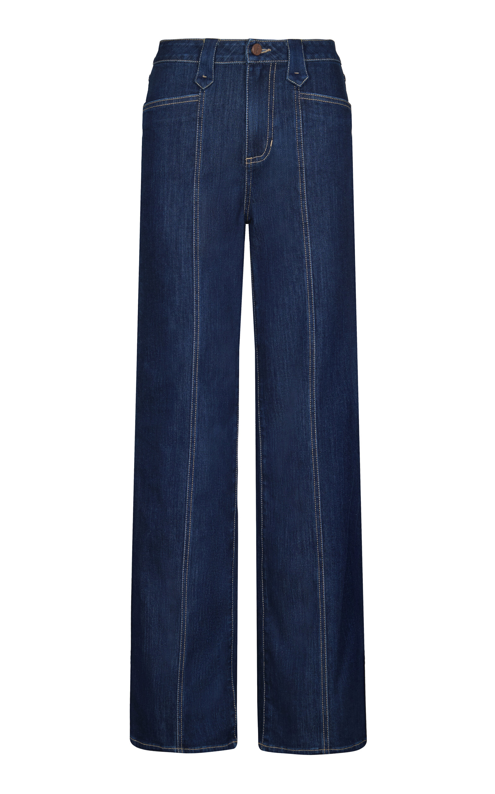 Shop Johanna Ortiz A Navegar Stretch High-rise Straight-leg Jeans In Blue