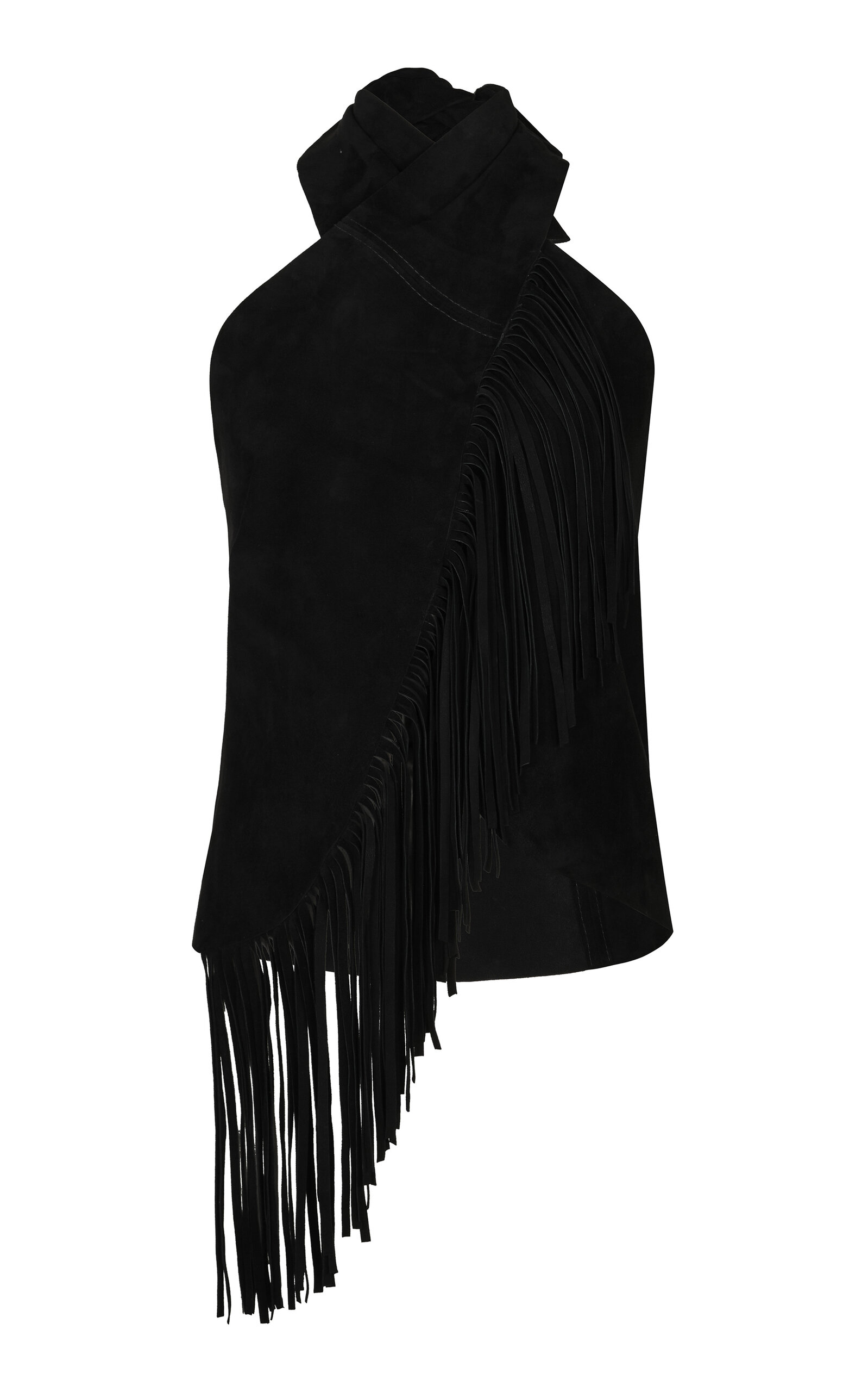 Johanna Ortiz Sonora Fringed Leather Top - Black - Women's Clothing