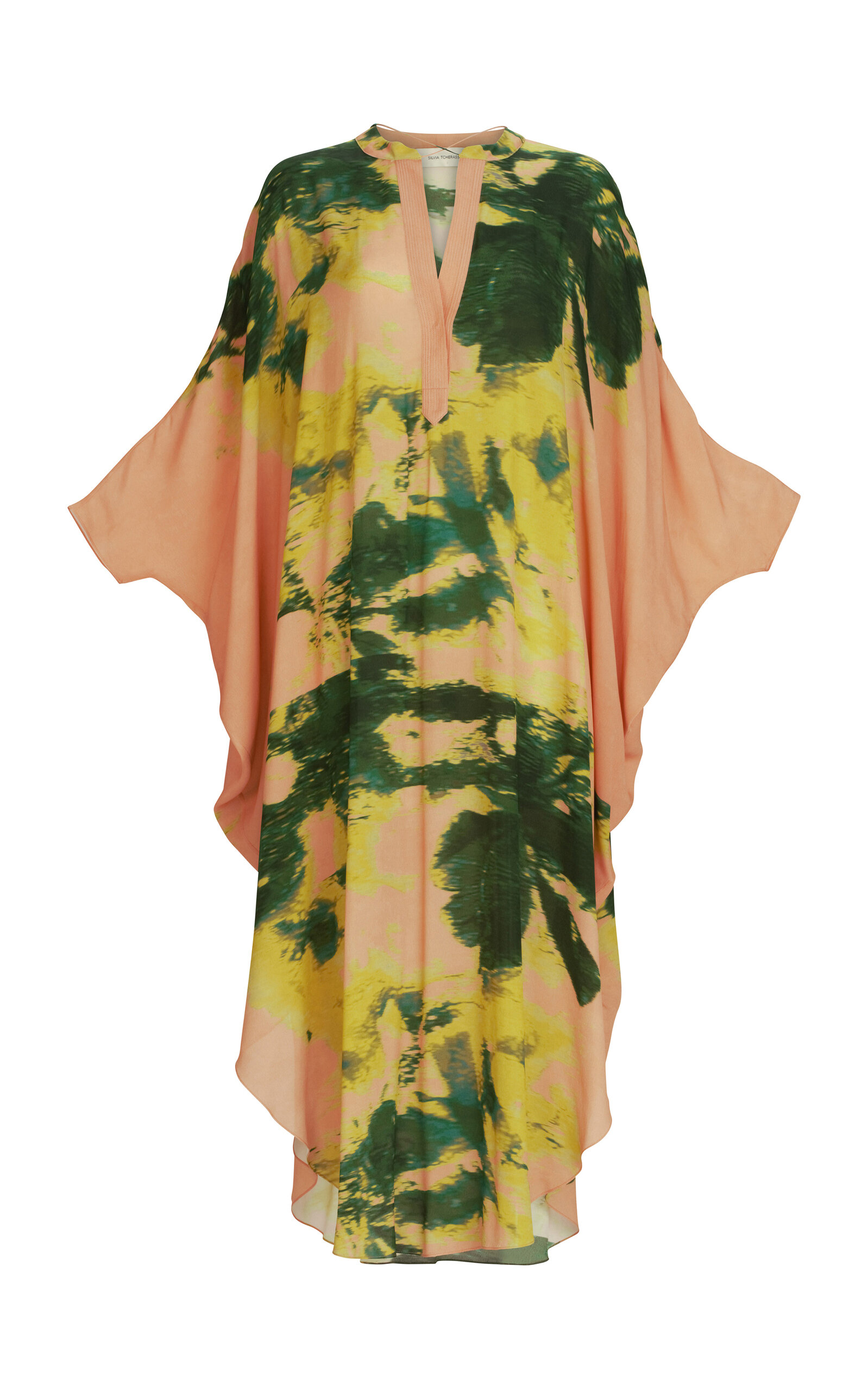 Silvia Tcherassi Elea Silk Caftan Midi Dress